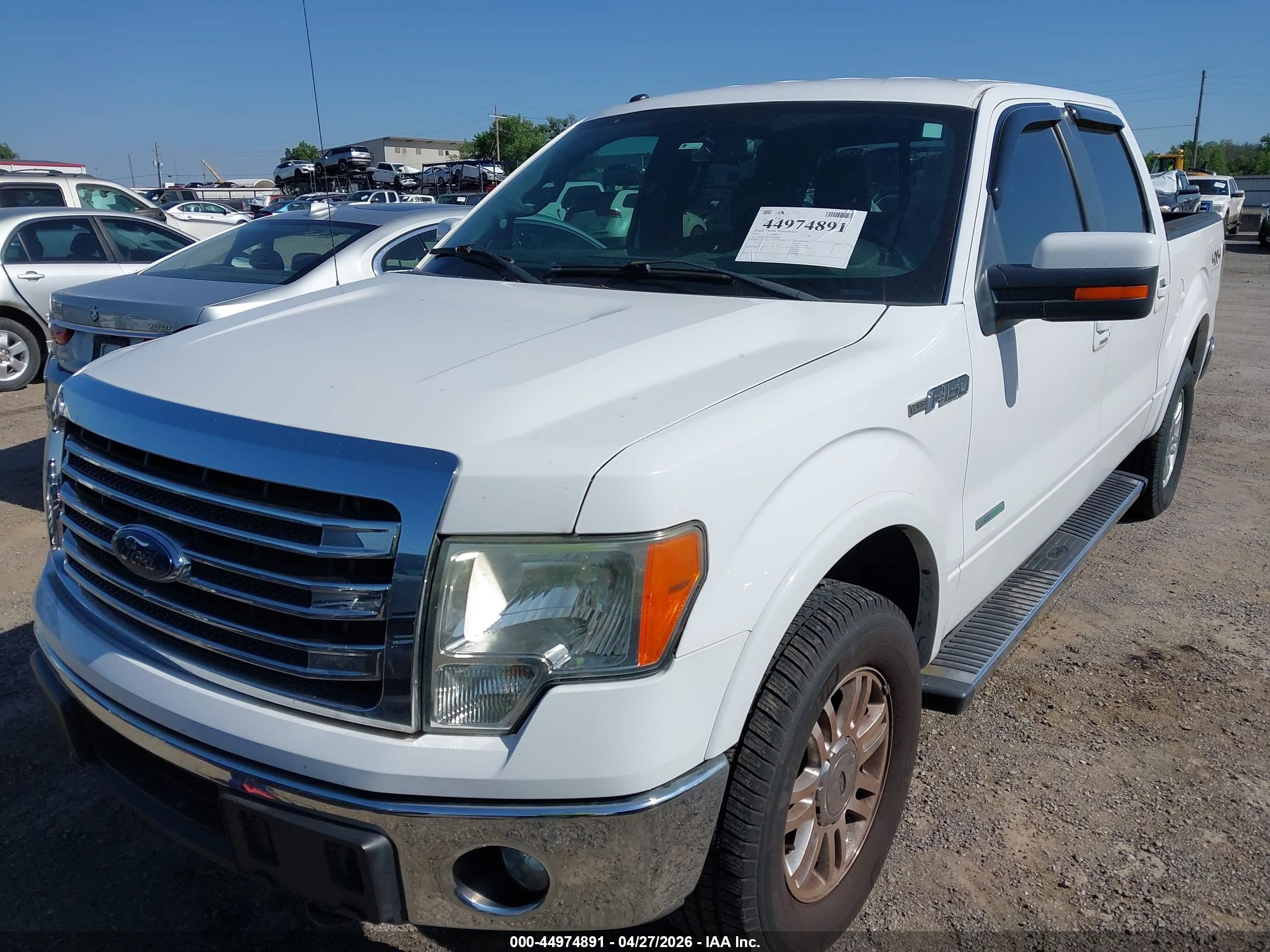 2014 Ford F-150 Lariat White vin: 1FTFW1ET3EKF38995