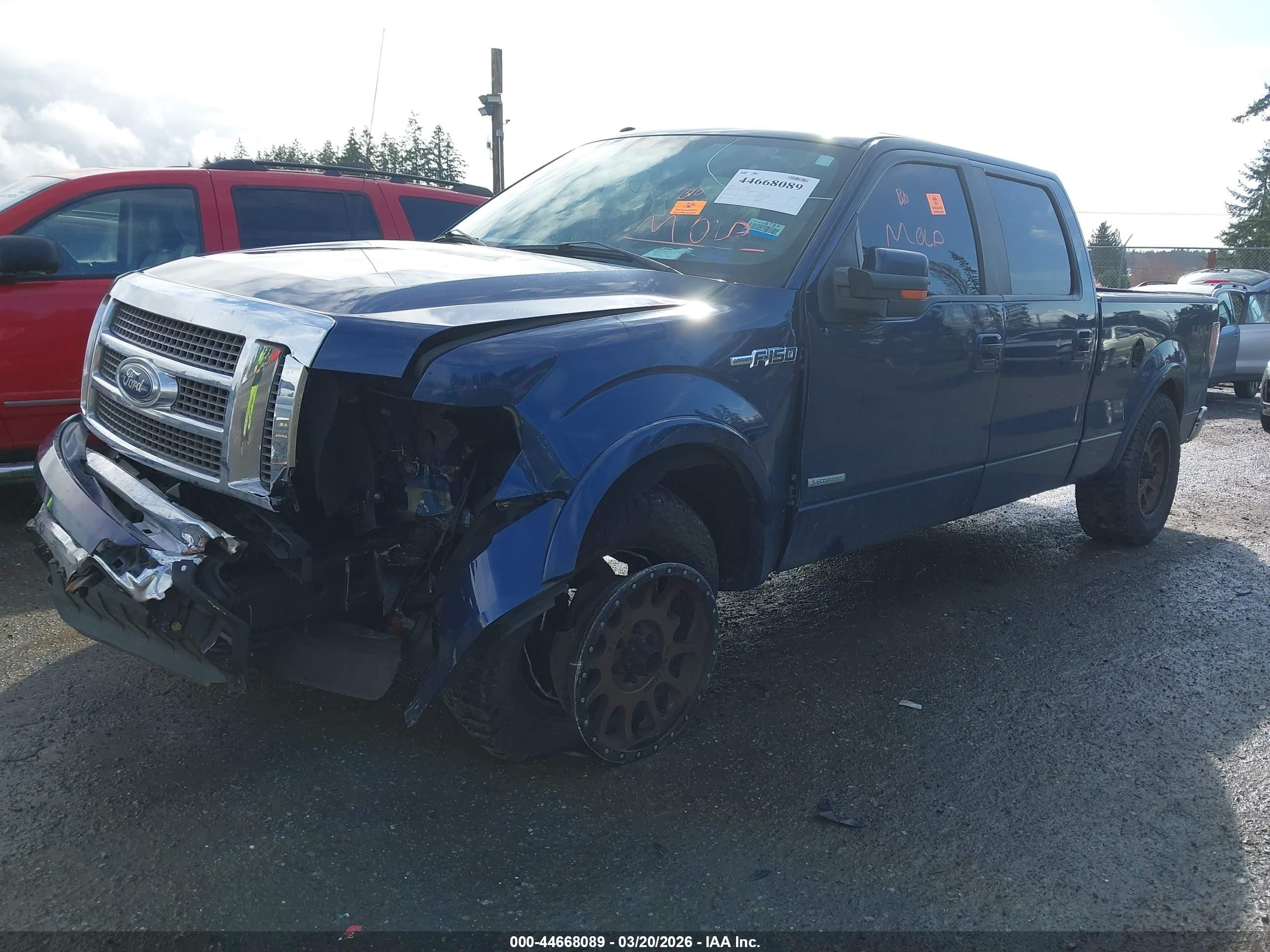 2011 Ford F-150 Lariat Blue vin: 1FTFW1ET4BFA95356