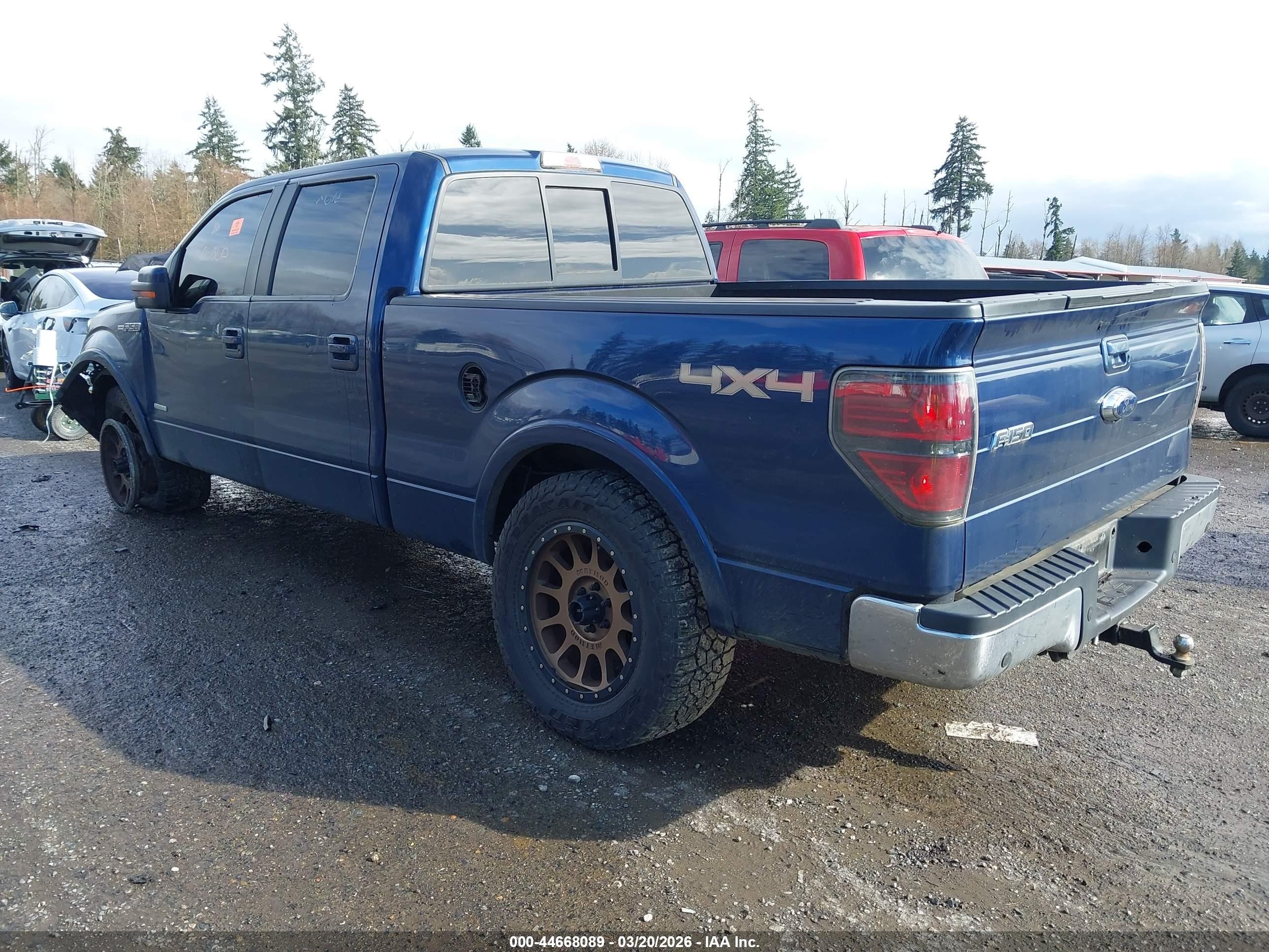 2011 Ford F-150 Lariat Blue vin: 1FTFW1ET4BFA95356