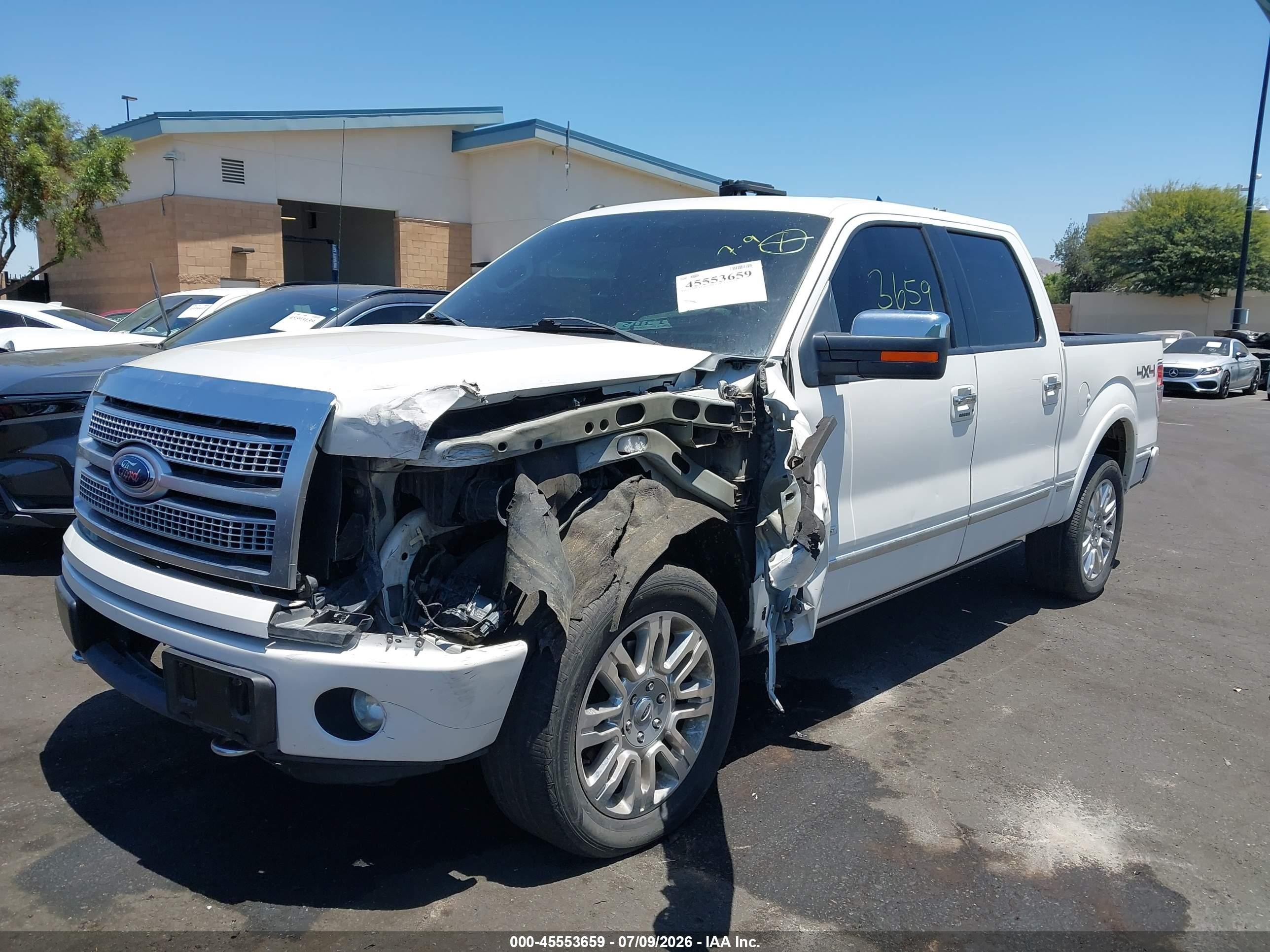 2011 Ford F-150 Platinum White vin: 1FTFW1ET4BFB33328