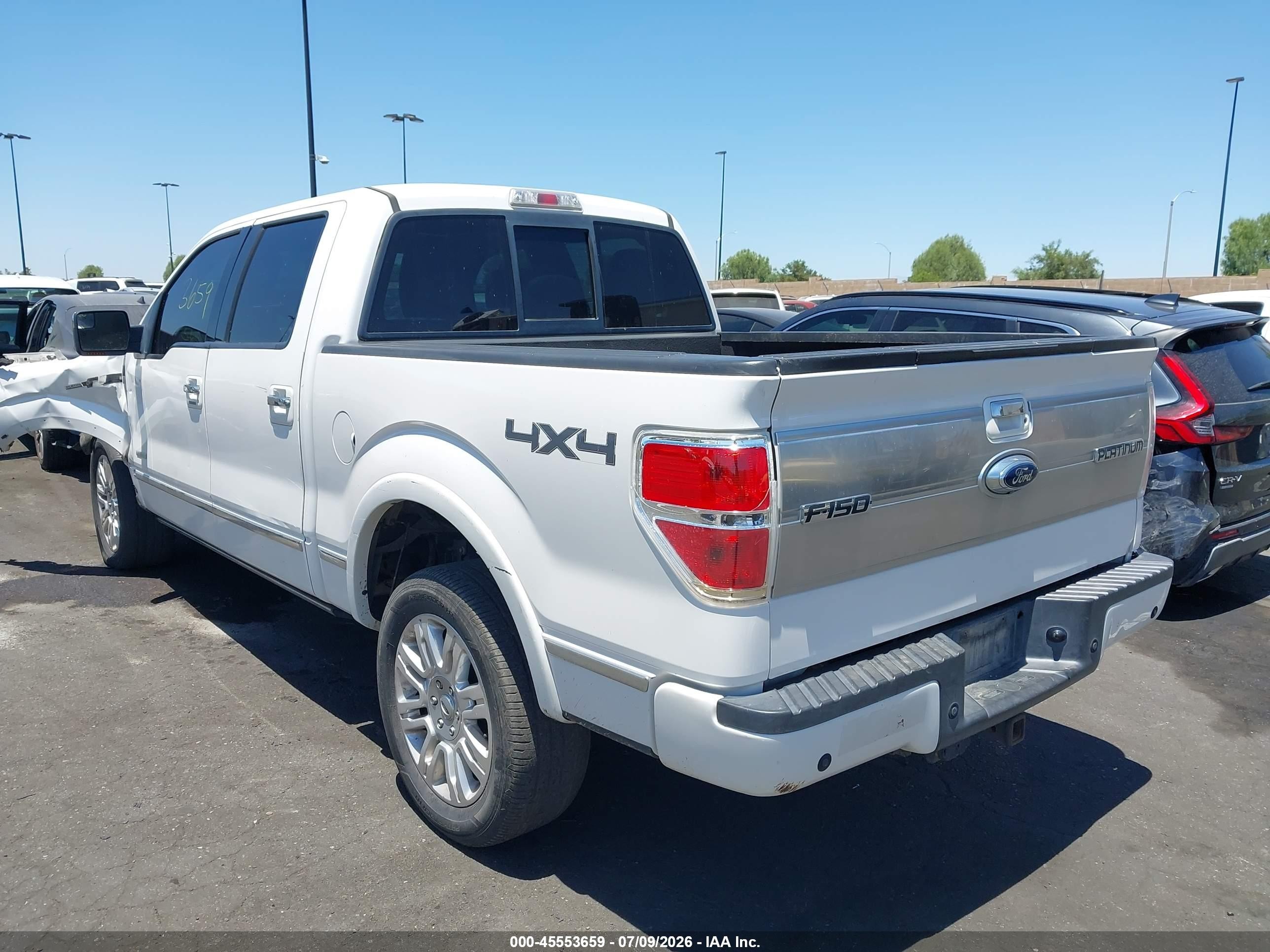 2011 Ford F-150 Platinum White vin: 1FTFW1ET4BFB33328
