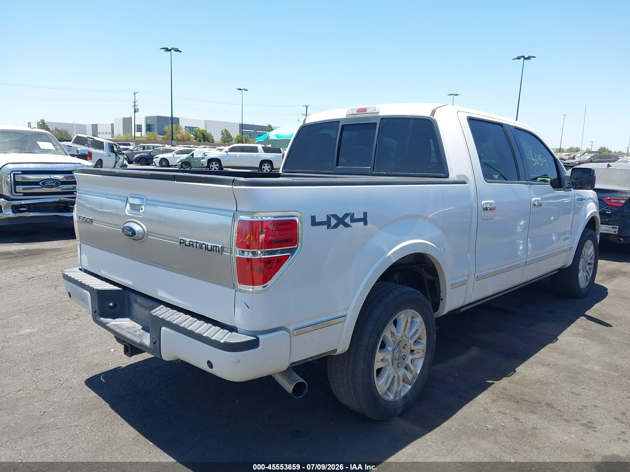 2011 Ford F-150 Platinum White vin: 1FTFW1ET4BFB33328