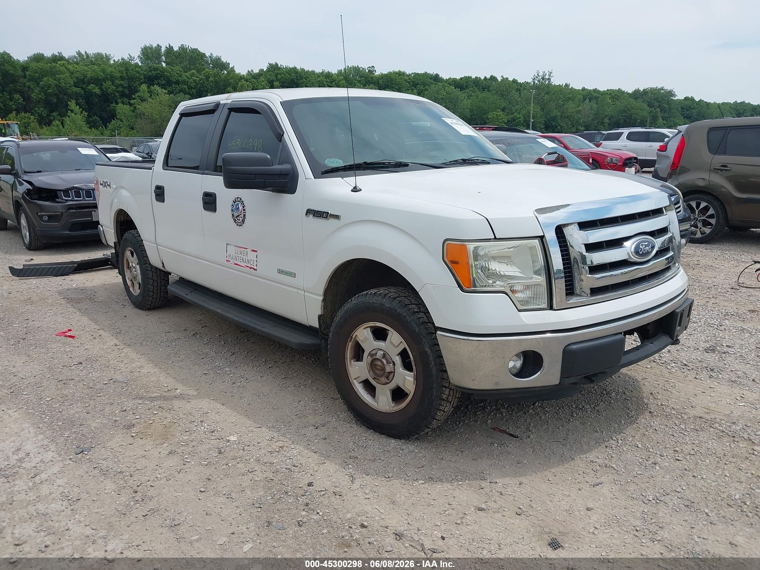 2011 Ford F-150 Xlt White vin: 1FTFW1ET4BFC15334