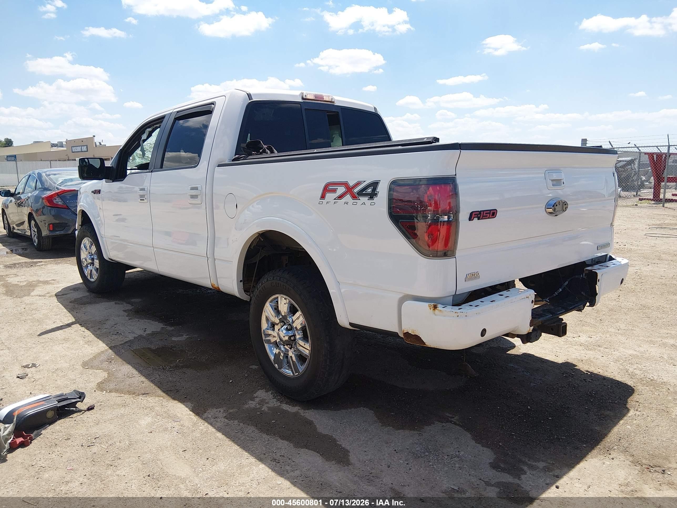 2012 Ford F-150 Fx4 White vin: 1FTFW1ET4CFA69132