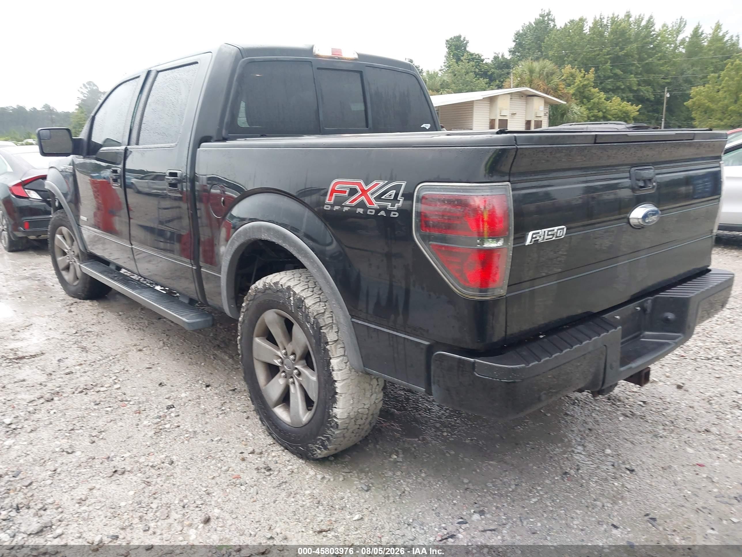 2012 Ford F-150 Fx4 Black vin: 1FTFW1ET4CFB39597
