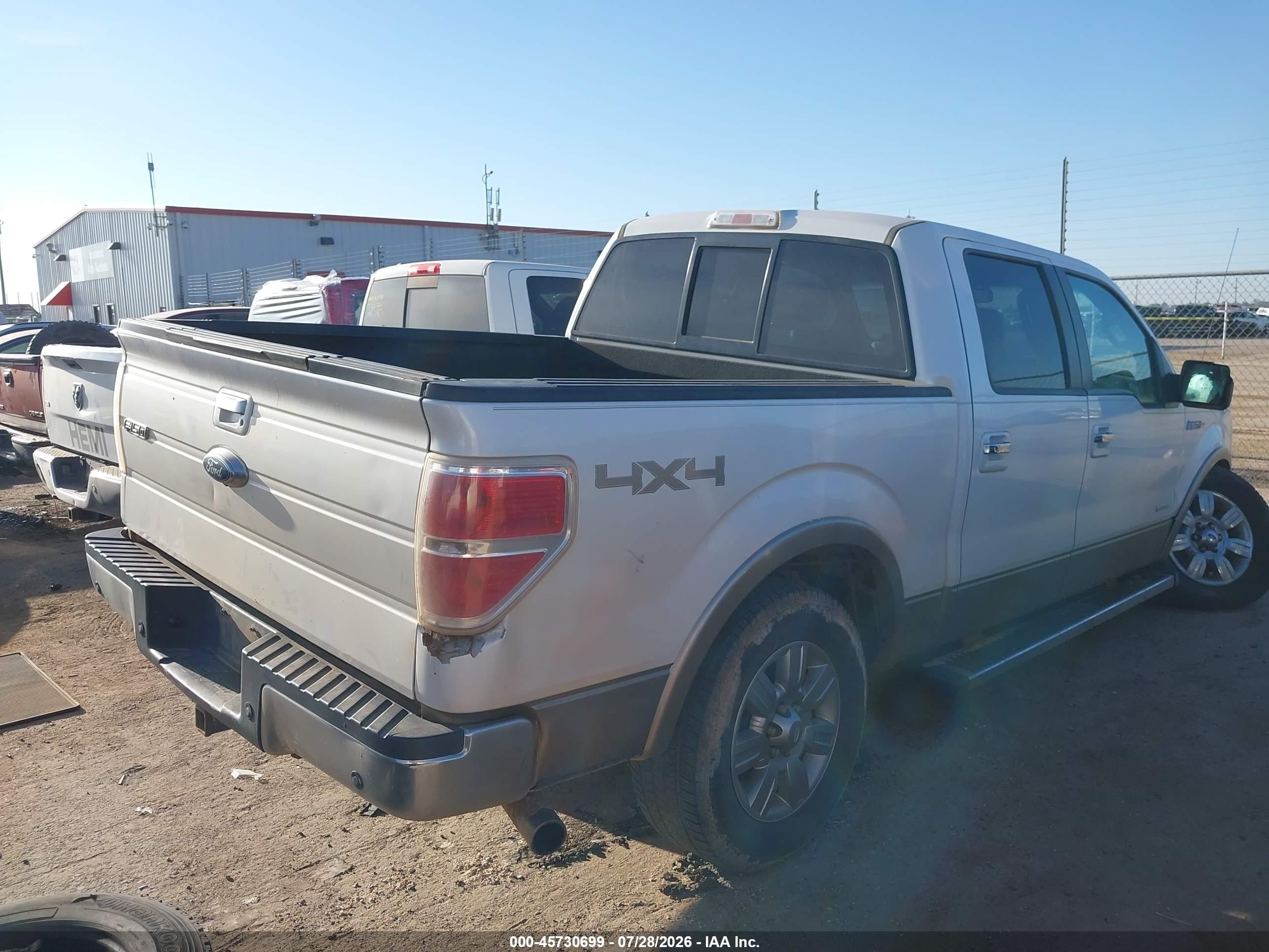 2012 Ford F-150 Lariat Белый vin: 1FTFW1ET4CFB54293