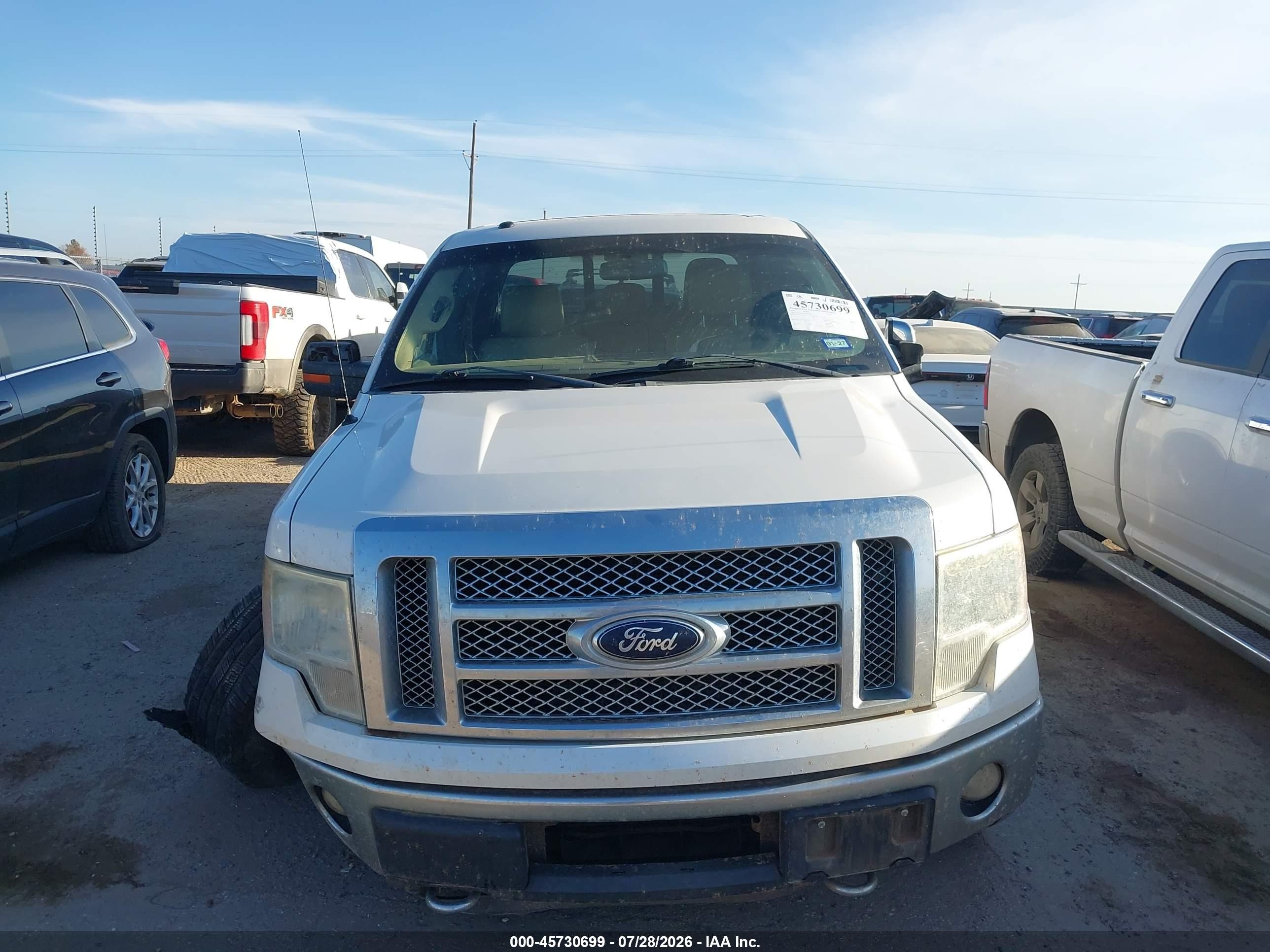 2012 Ford F-150 Lariat Белый vin: 1FTFW1ET4CFB54293