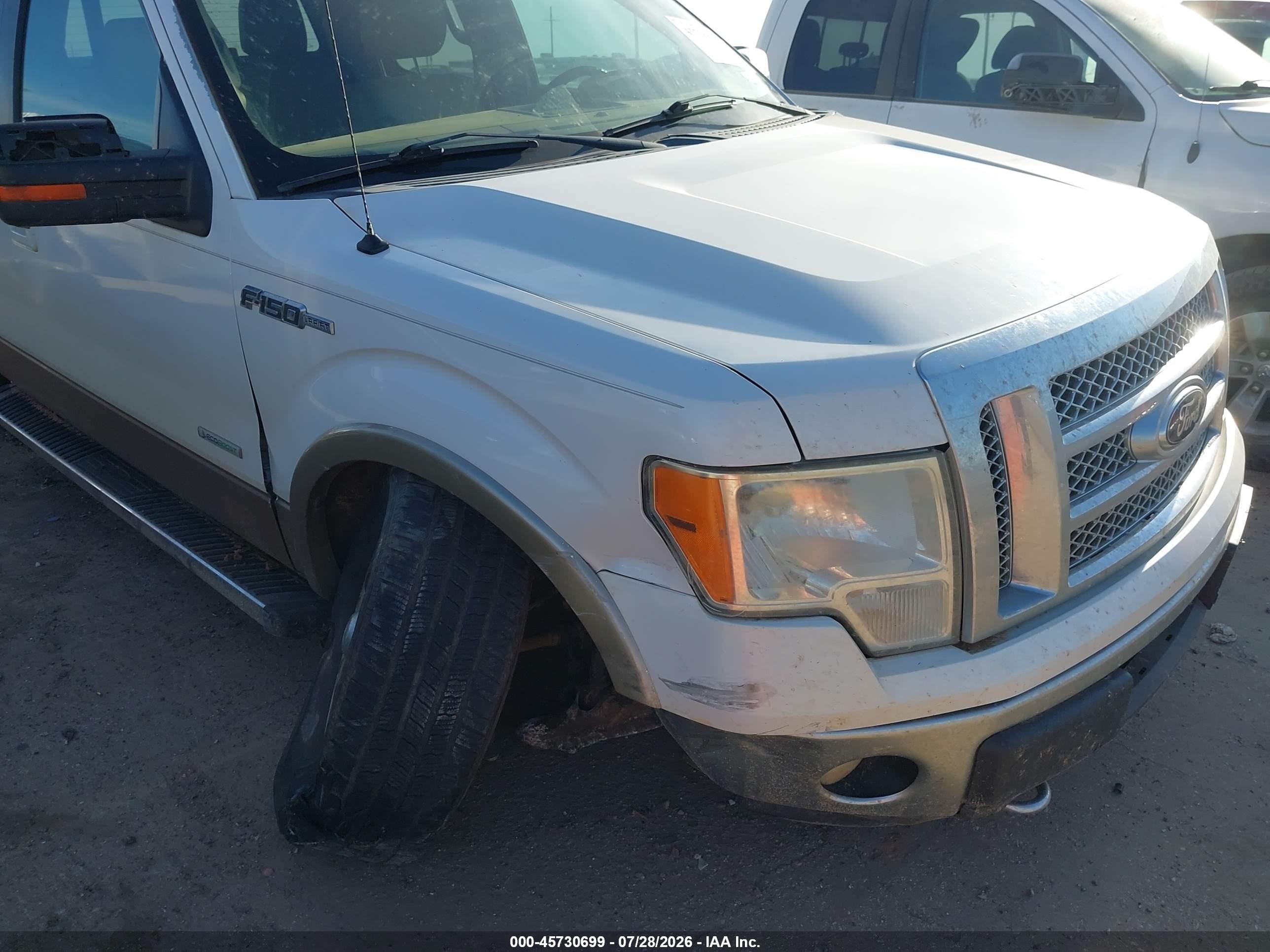 2012 Ford F-150 Lariat Белый vin: 1FTFW1ET4CFB54293