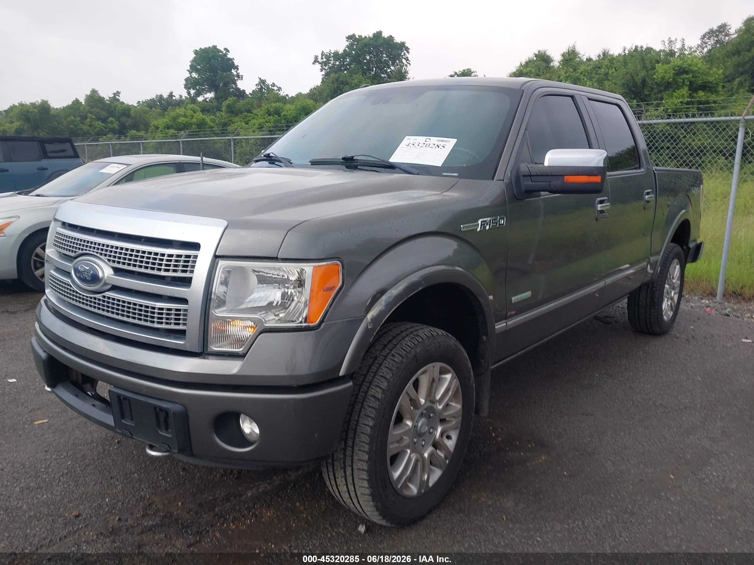 2012 Ford F-150 Platinum Gray vin: 1FTFW1ET4CFC34306