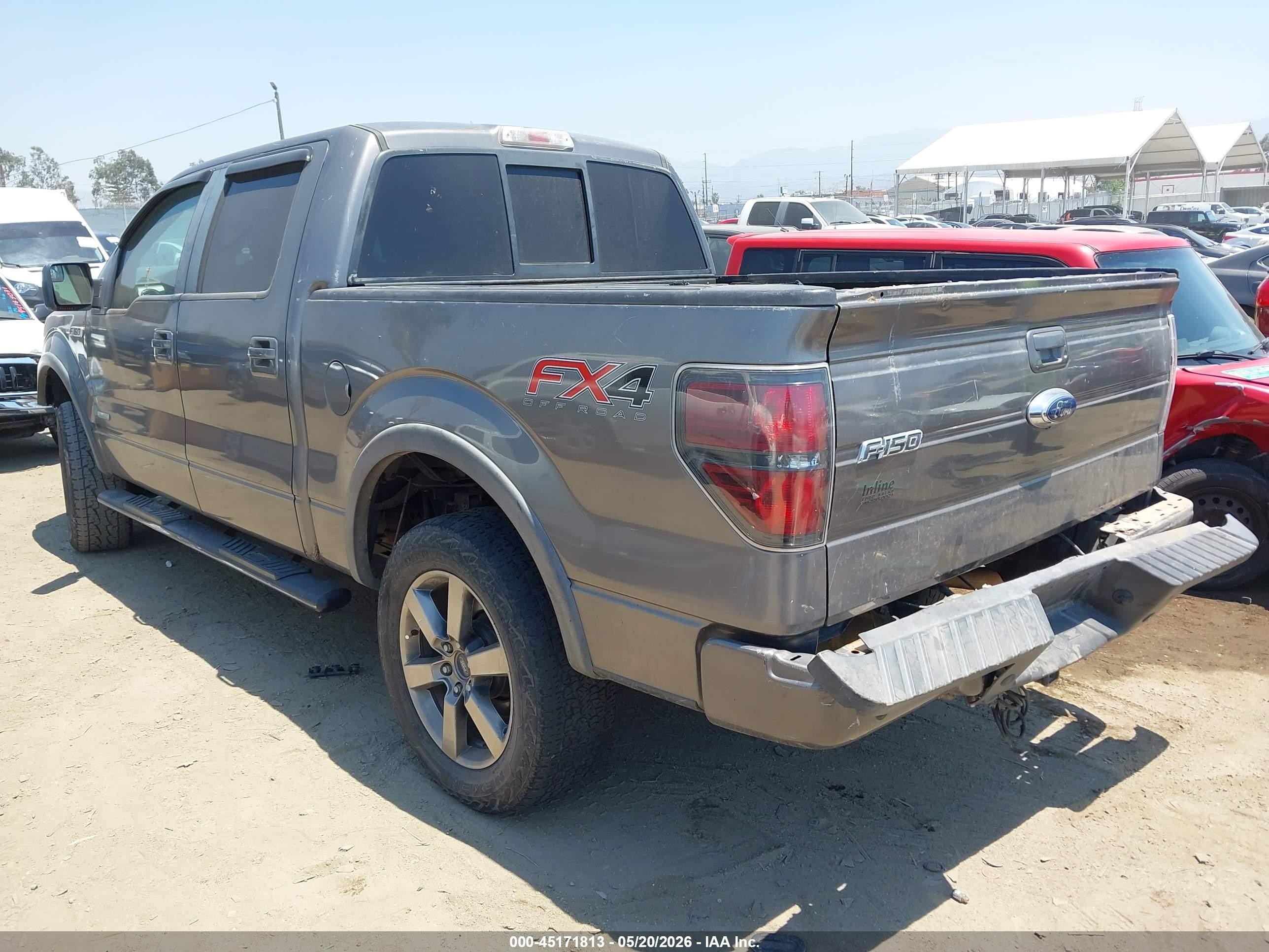 2012 Ford F-150 Fx4 Gray vin: 1FTFW1ET4CFC46214