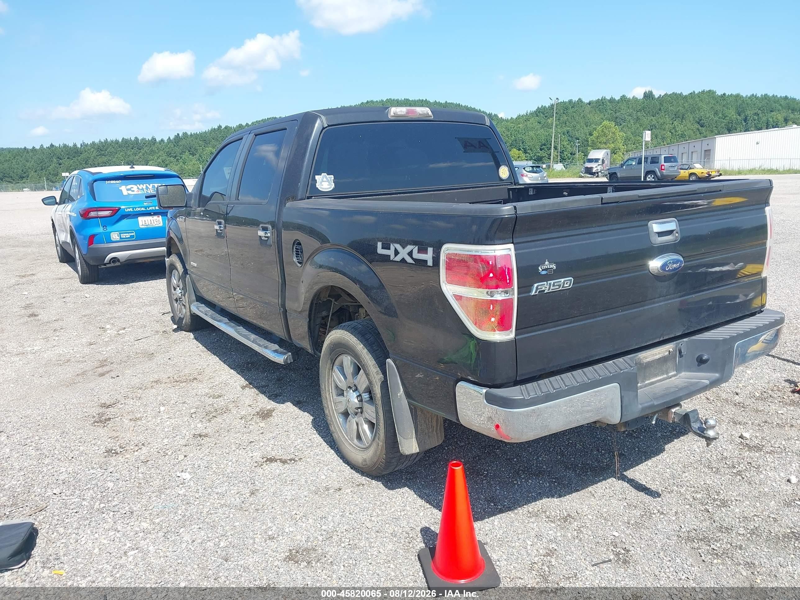 2012 Ford F150 Supercrew Черный vin: 1FTFW1ET4CKD02000