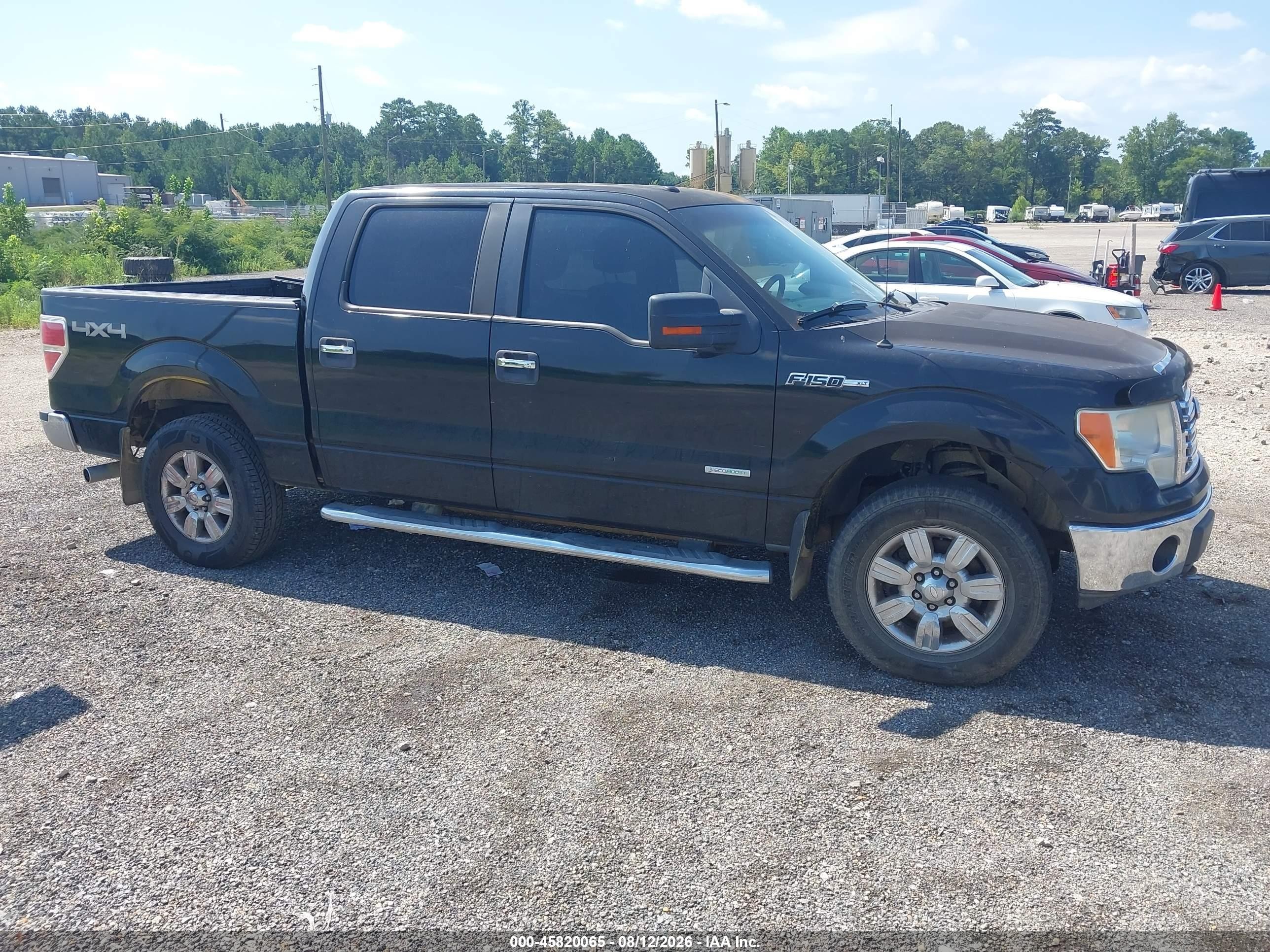 2012 Ford F150 Supercrew Черный vin: 1FTFW1ET4CKD02000