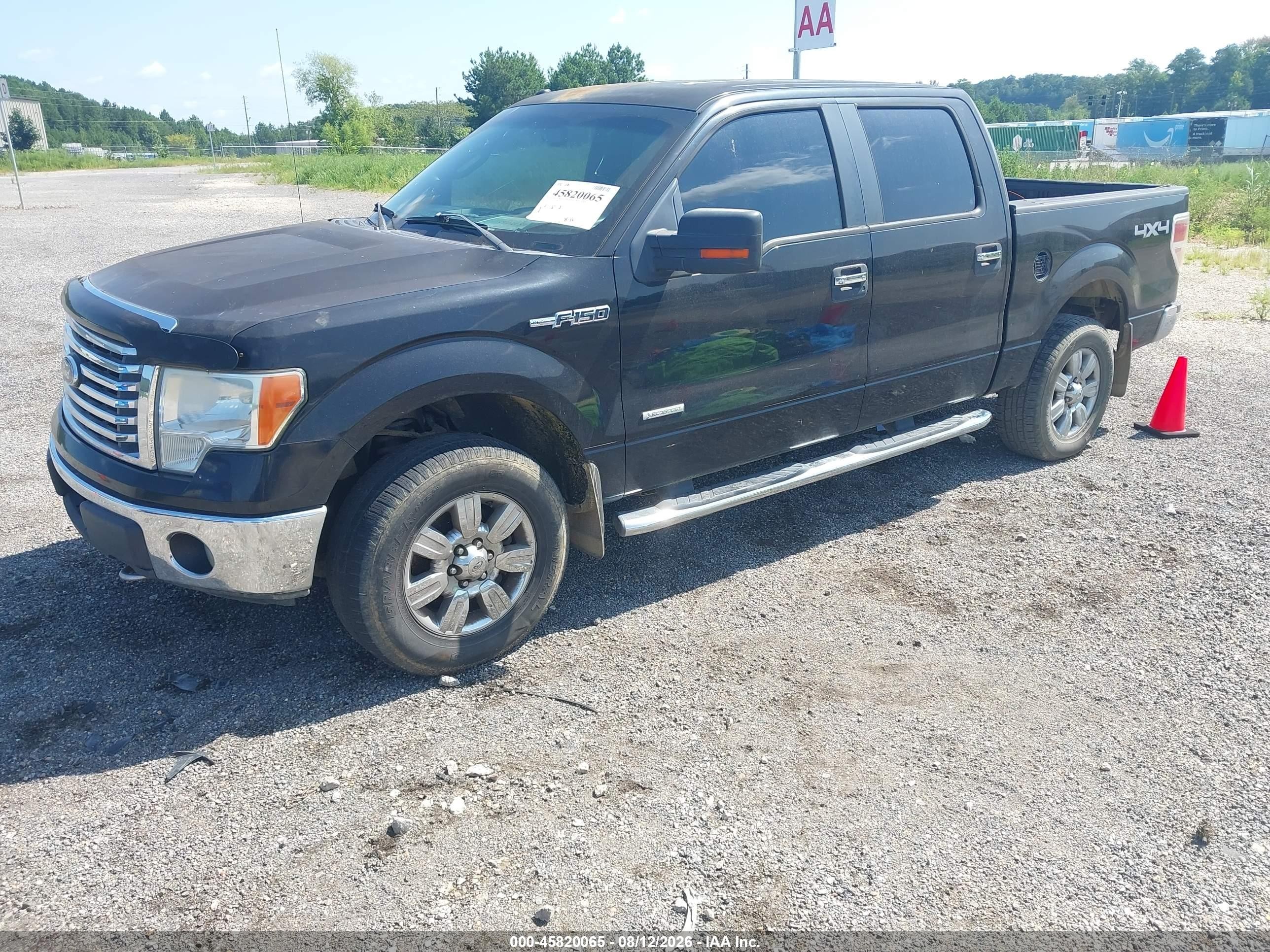 2012 Ford F150 Supercrew Черный vin: 1FTFW1ET4CKD02000
