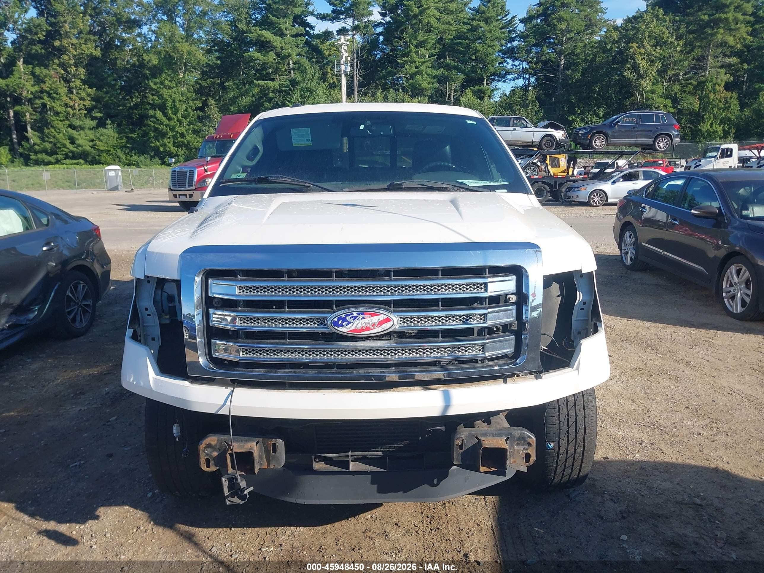 2013 Ford F-150 Lariat White vin: 1FTFW1ET4DFA70931