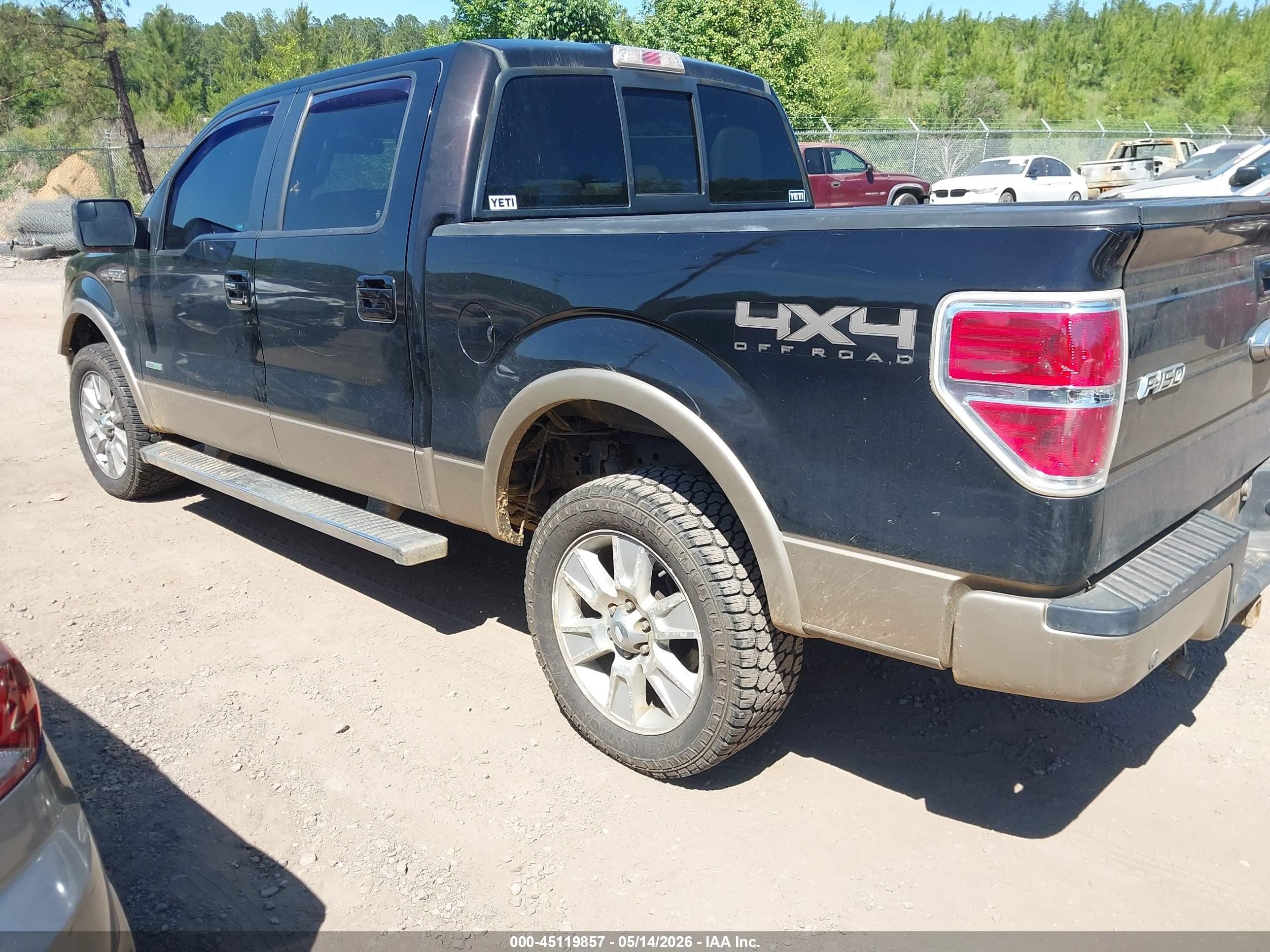 2013 Ford F-150 Lariat Black vin: 1FTFW1ET4DFA99216