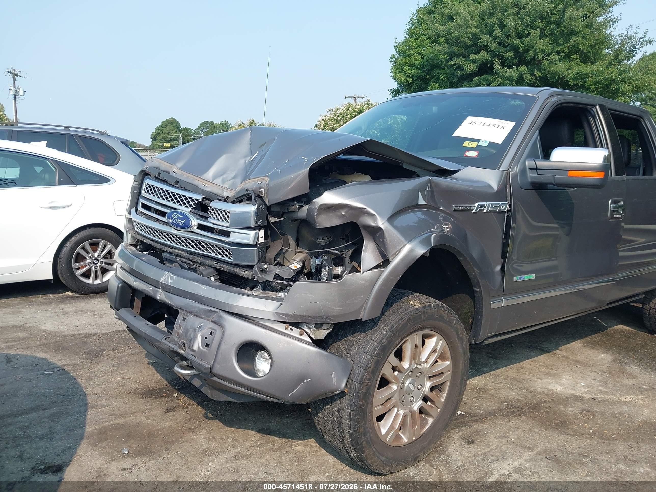 2013 Ford F-150 Platinum Gray vin: 1FTFW1ET4DFB72259