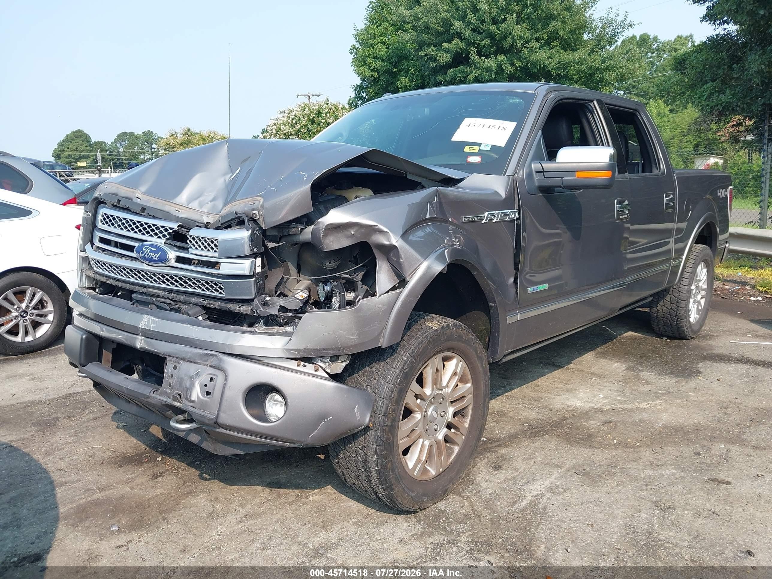 2013 Ford F-150 Platinum Gray vin: 1FTFW1ET4DFB72259