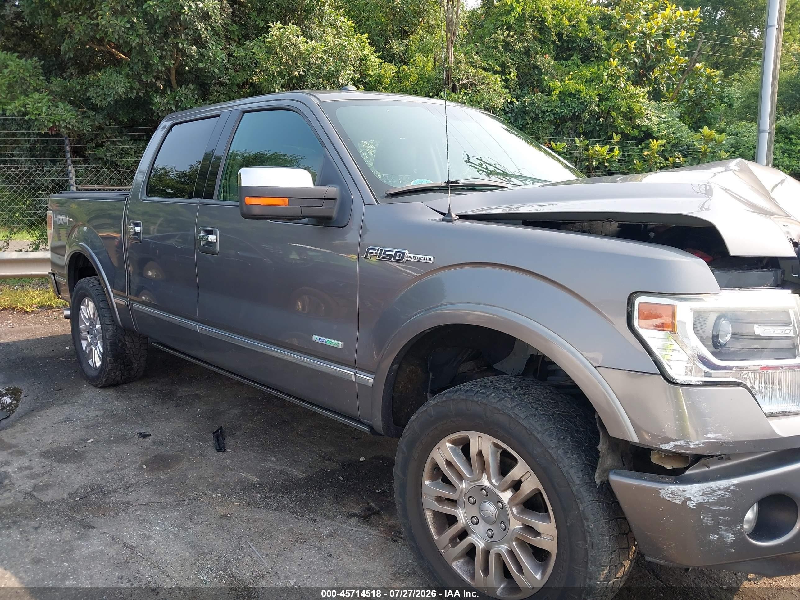 2013 Ford F-150 Platinum Gray vin: 1FTFW1ET4DFB72259