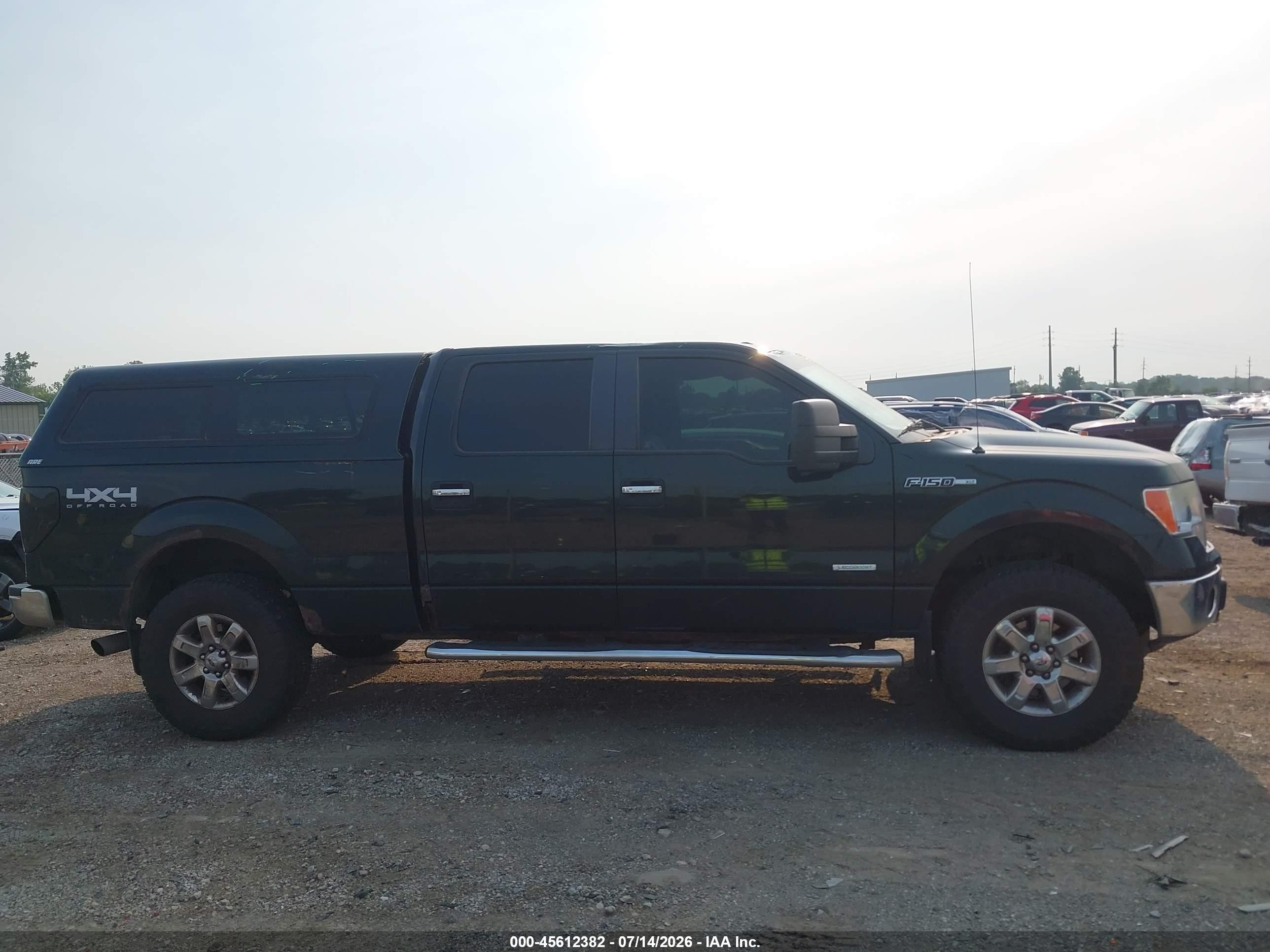 2013 Ford F-150 Xlt Green vin: 1FTFW1ET4DFC41418