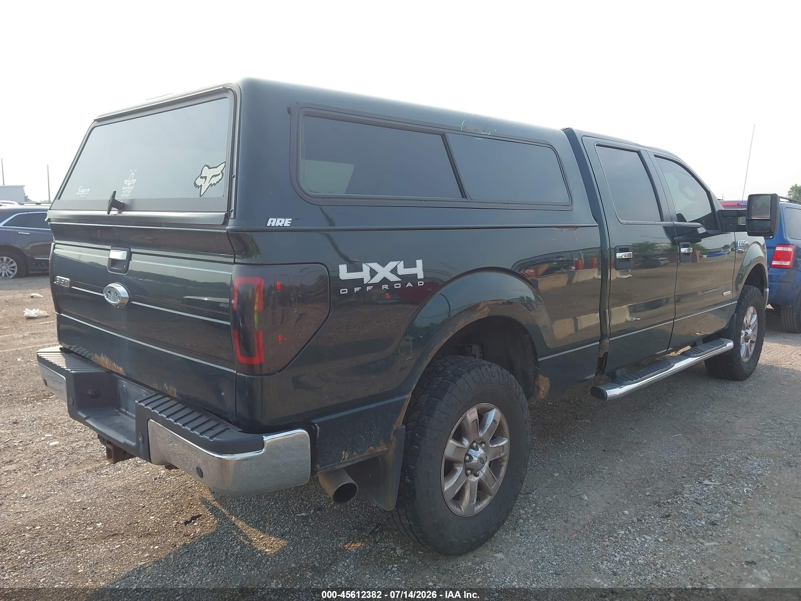 2013 Ford F-150 Xlt Green vin: 1FTFW1ET4DFC41418