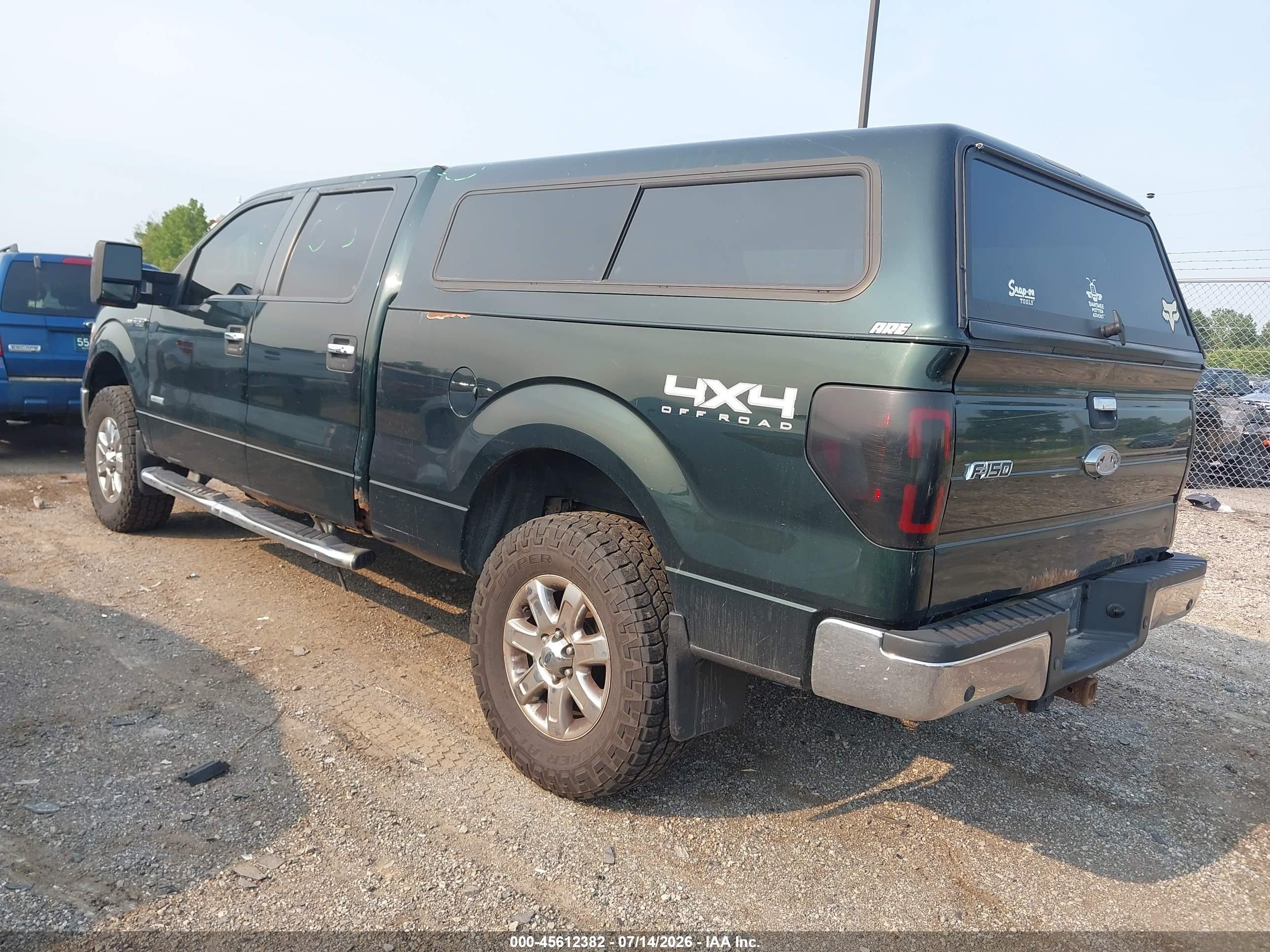 2013 Ford F-150 Xlt Green vin: 1FTFW1ET4DFC41418
