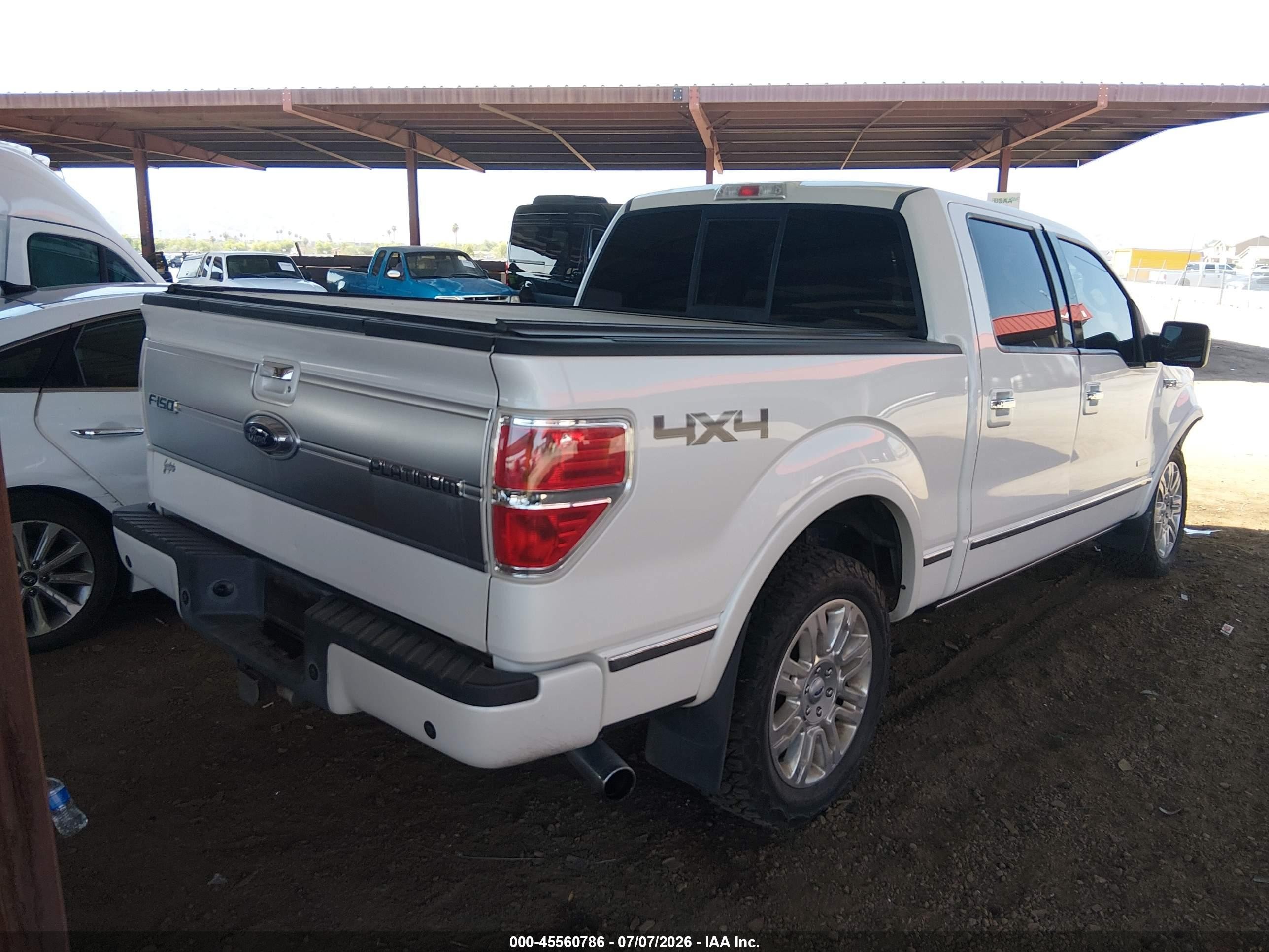 2013 Ford F-150 Platinum White vin: 1FTFW1ET4DFD27179