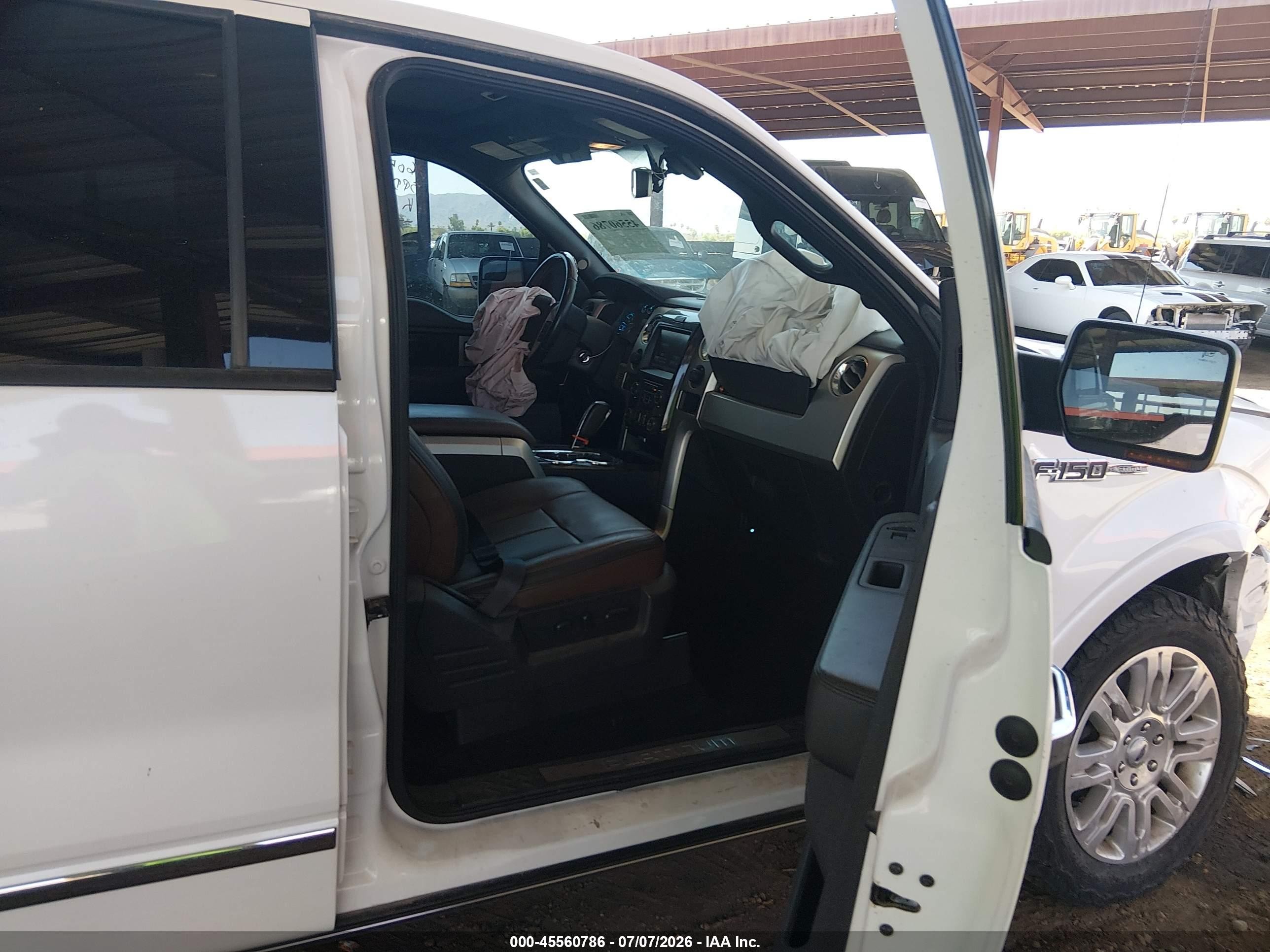 2013 Ford F-150 Platinum White vin: 1FTFW1ET4DFD27179