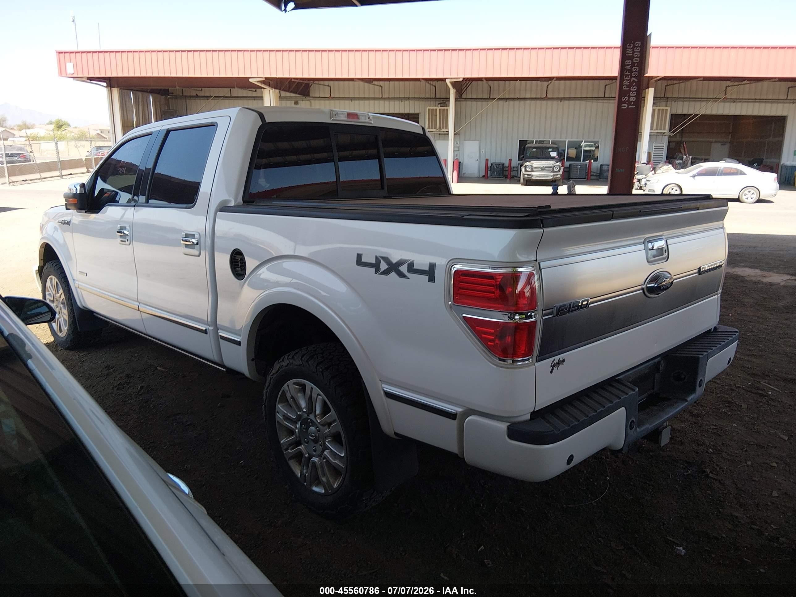 2013 Ford F-150 Platinum White vin: 1FTFW1ET4DFD27179