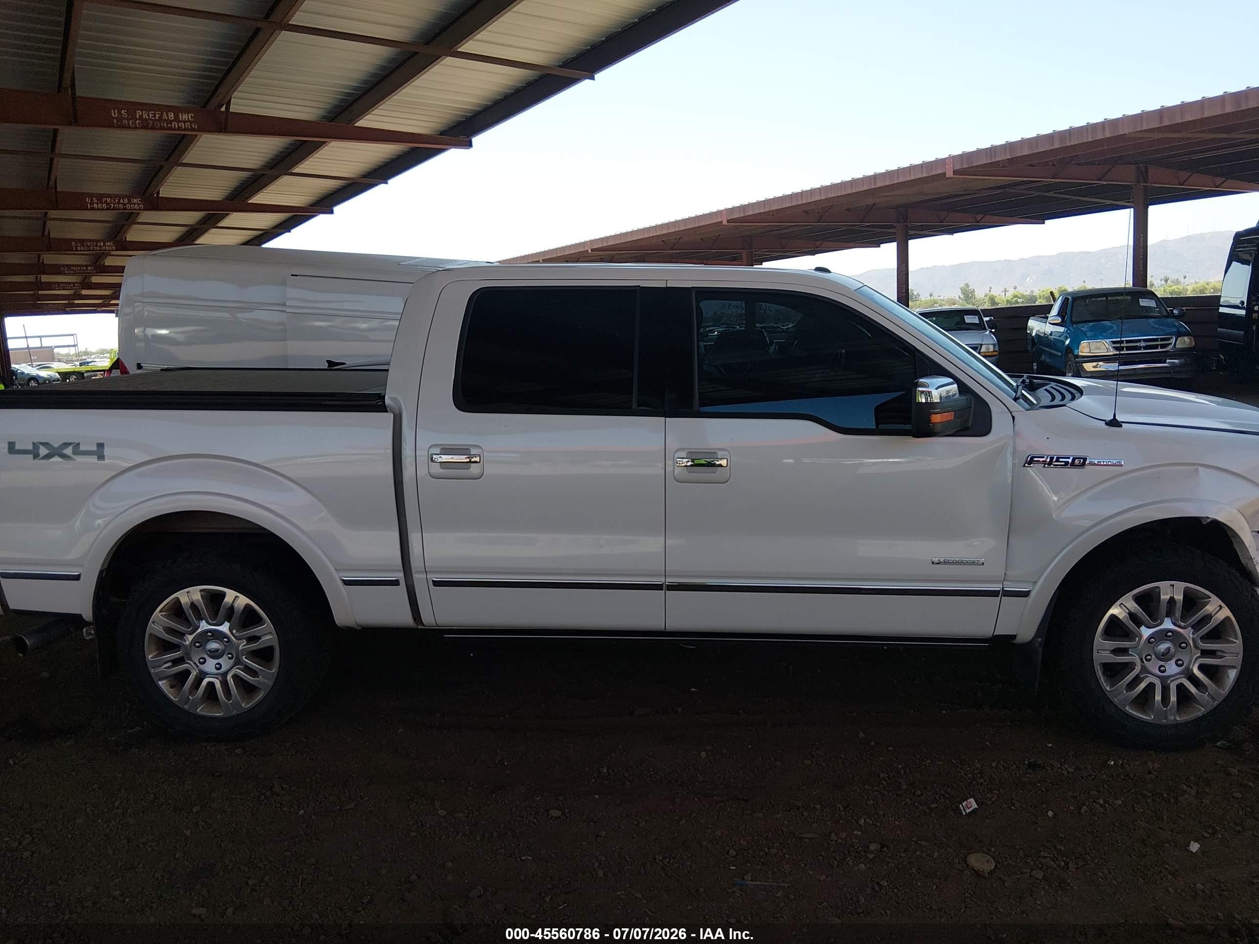 2013 Ford F-150 Platinum White vin: 1FTFW1ET4DFD27179