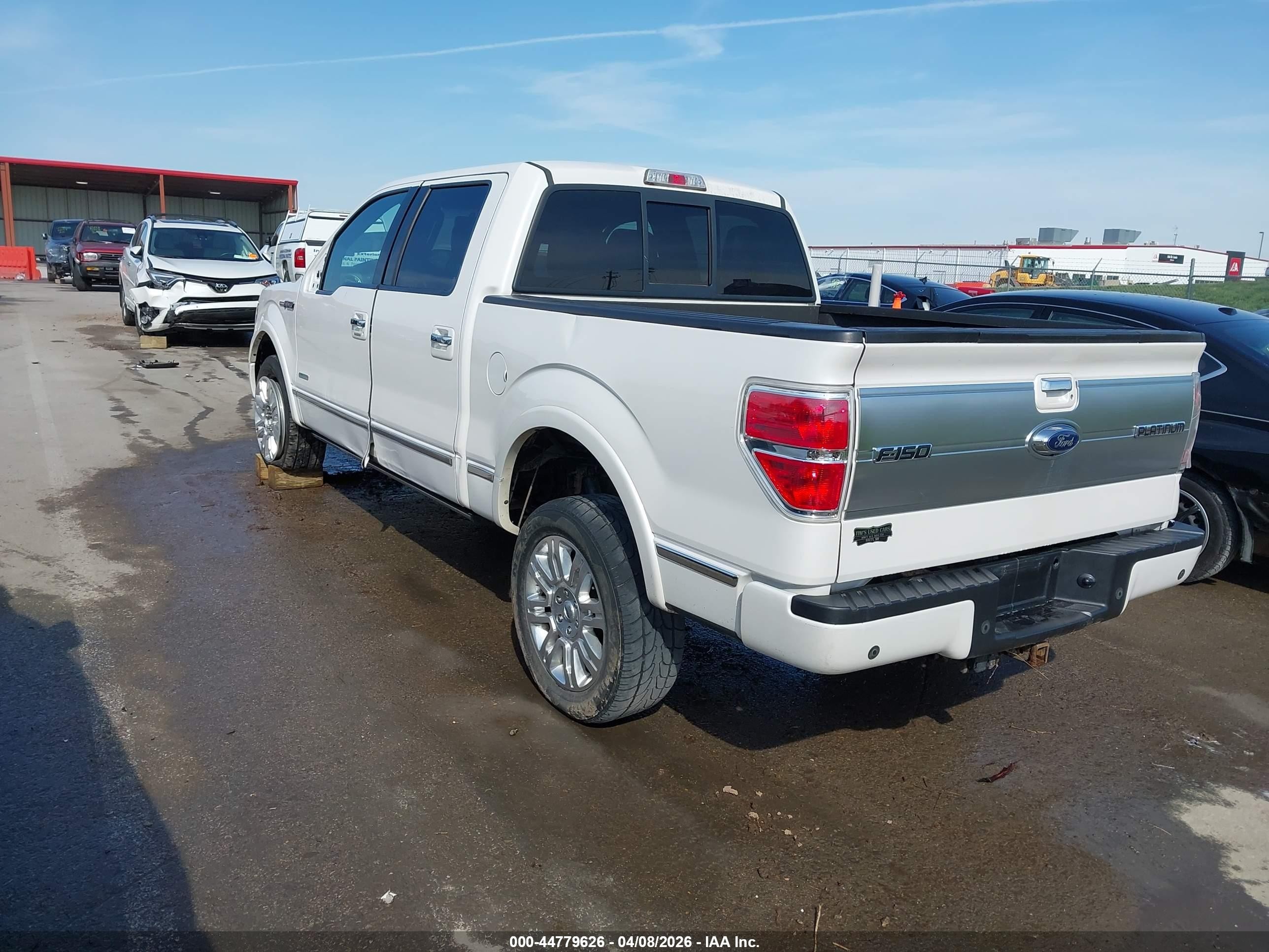 2013 Ford F-150 Platinum White vin: 1FTFW1ET4DFE04648