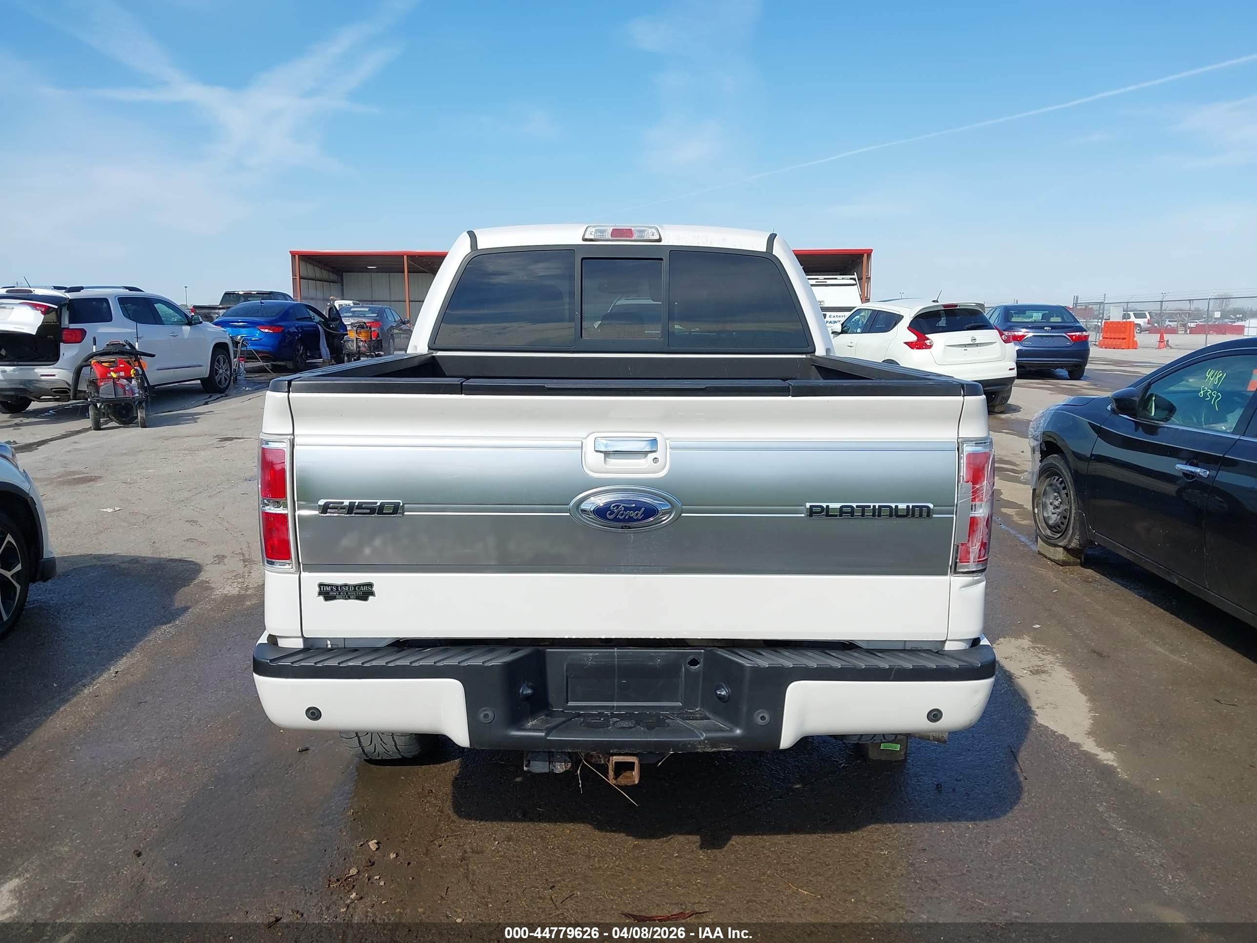 2013 Ford F-150 Platinum White vin: 1FTFW1ET4DFE04648