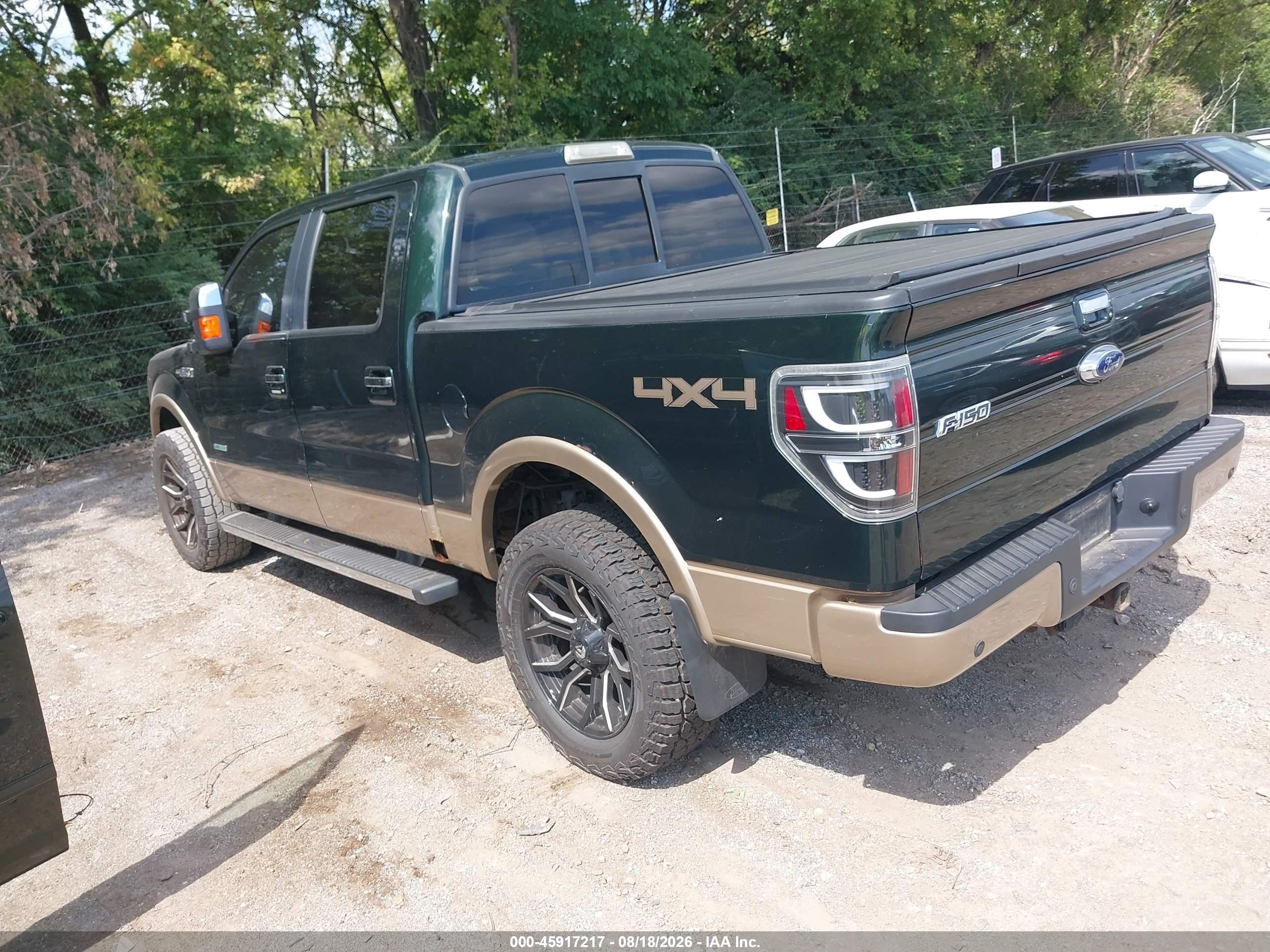 2013 Ford F-150 Lariat Green vin: 1FTFW1ET4DKF23095