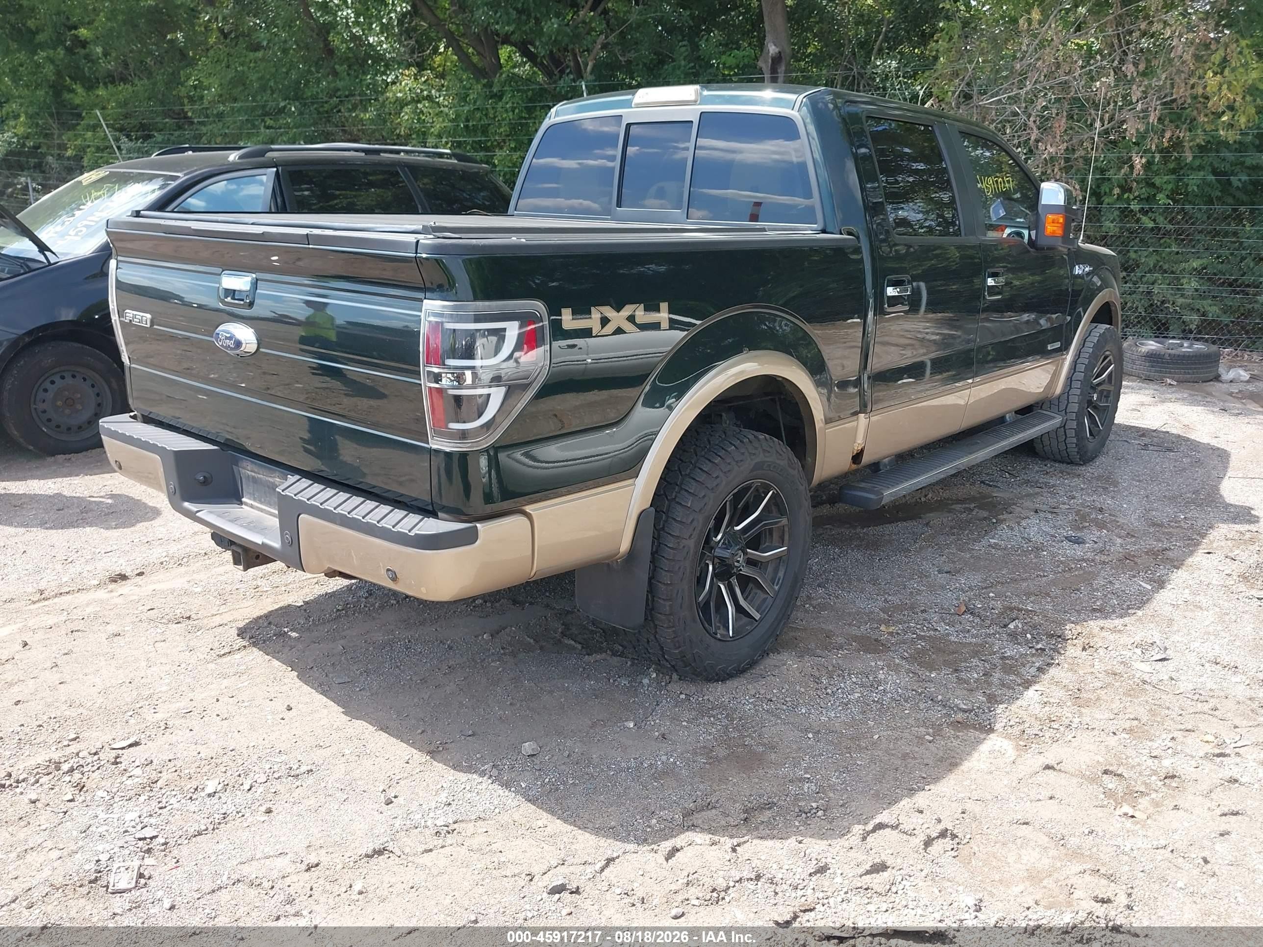 2013 Ford F-150 Lariat Green vin: 1FTFW1ET4DKF23095