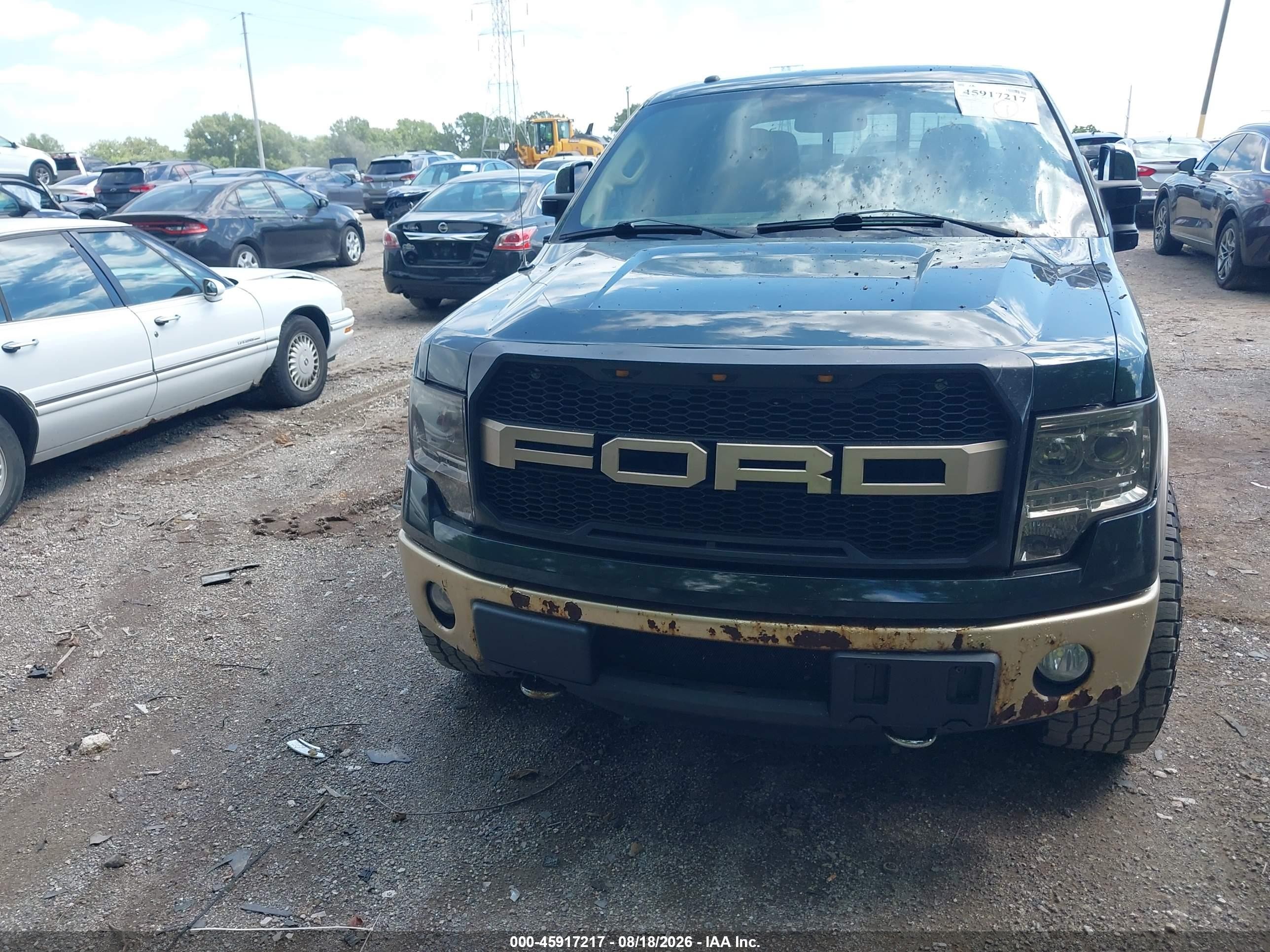 2013 Ford F-150 Lariat Green vin: 1FTFW1ET4DKF23095