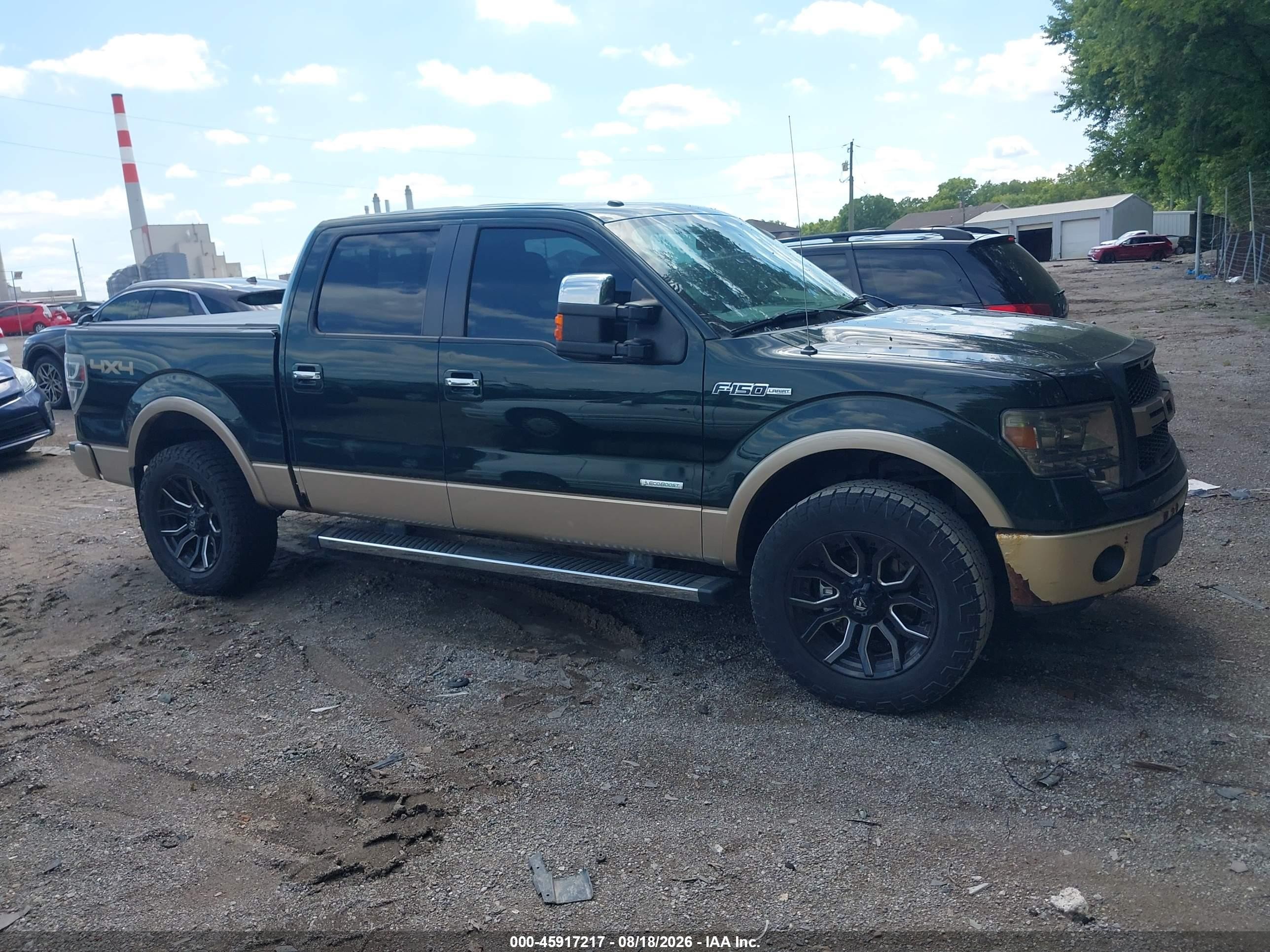 2013 Ford F-150 Lariat Green vin: 1FTFW1ET4DKF23095