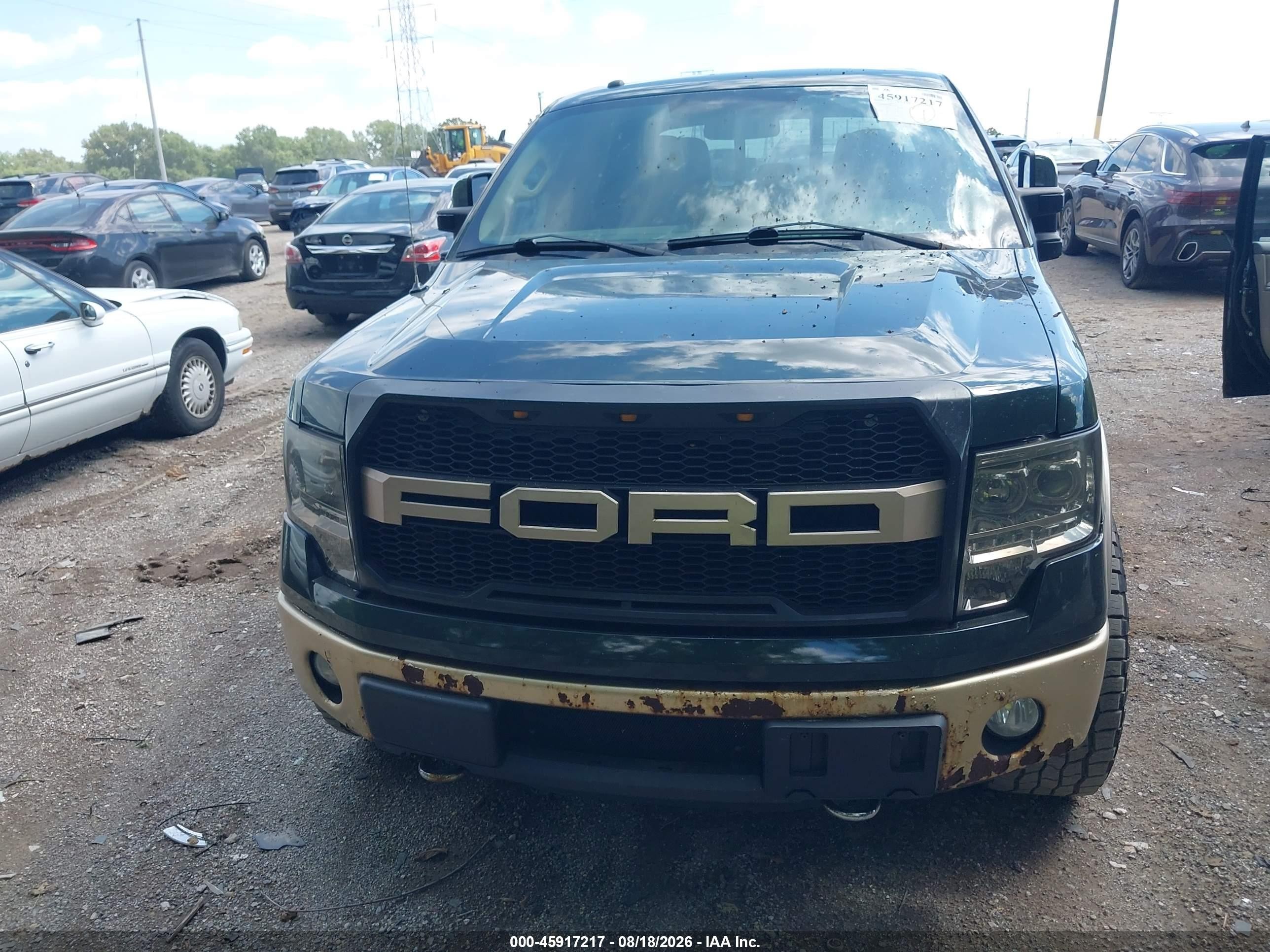 2013 Ford F-150 Lariat Green vin: 1FTFW1ET4DKF23095