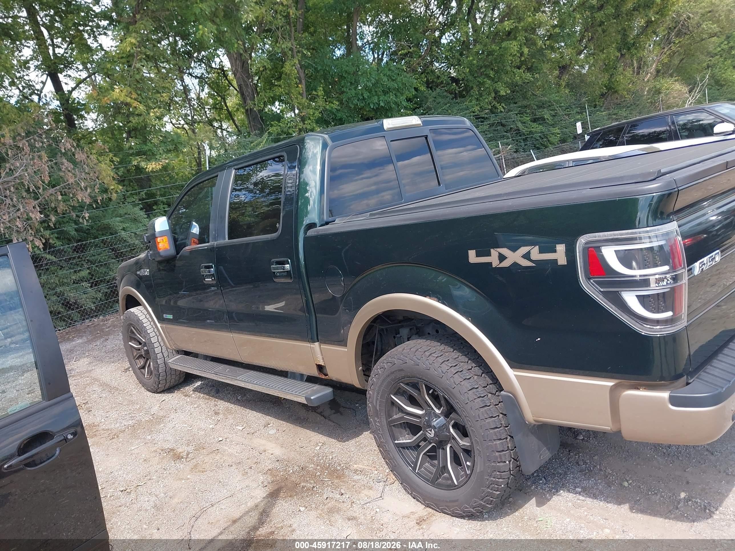 2013 Ford F-150 Lariat Green vin: 1FTFW1ET4DKF23095