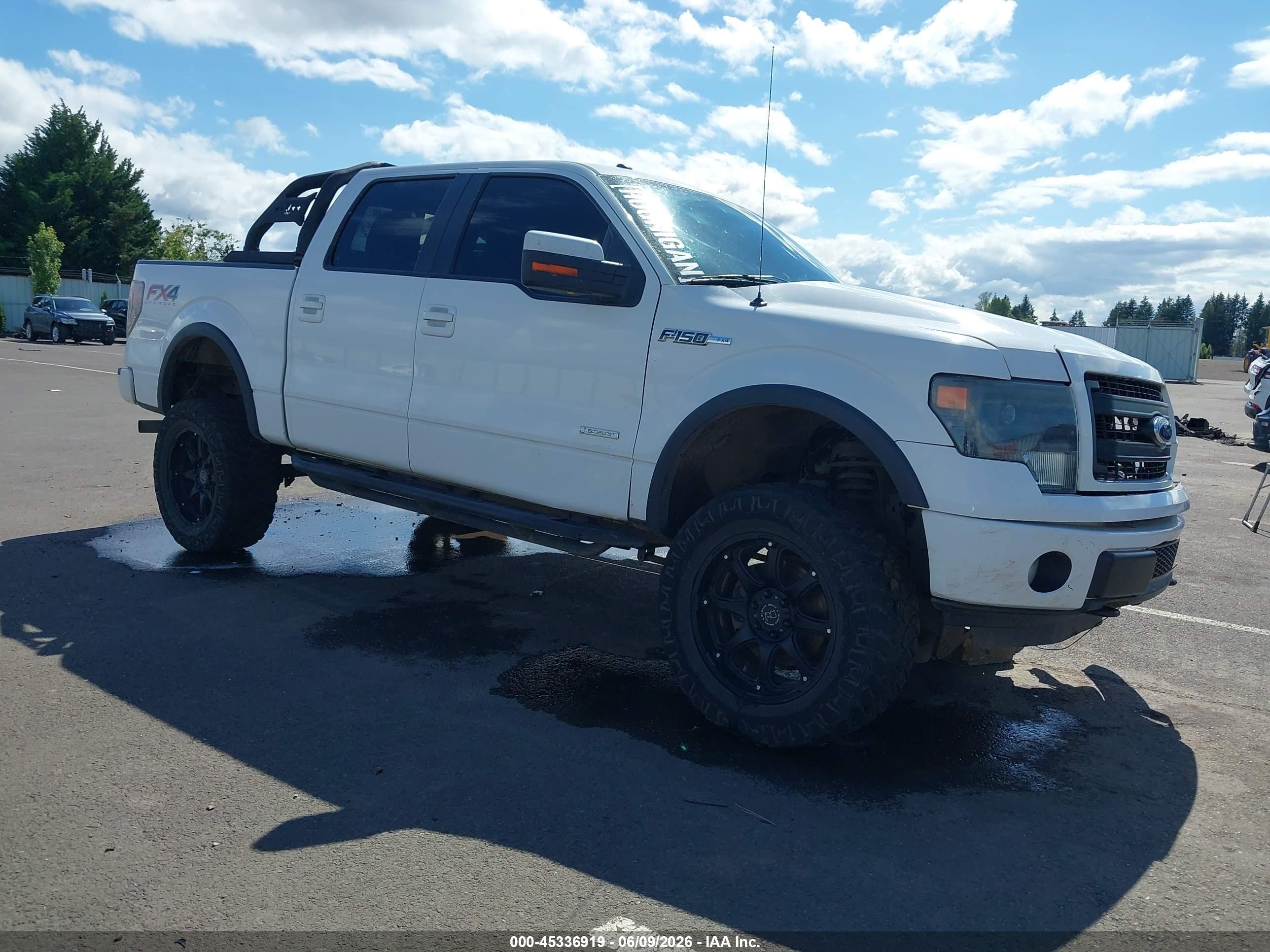 2013 Ford F-150 Fx4 White vin: 1FTFW1ET4DKF26546