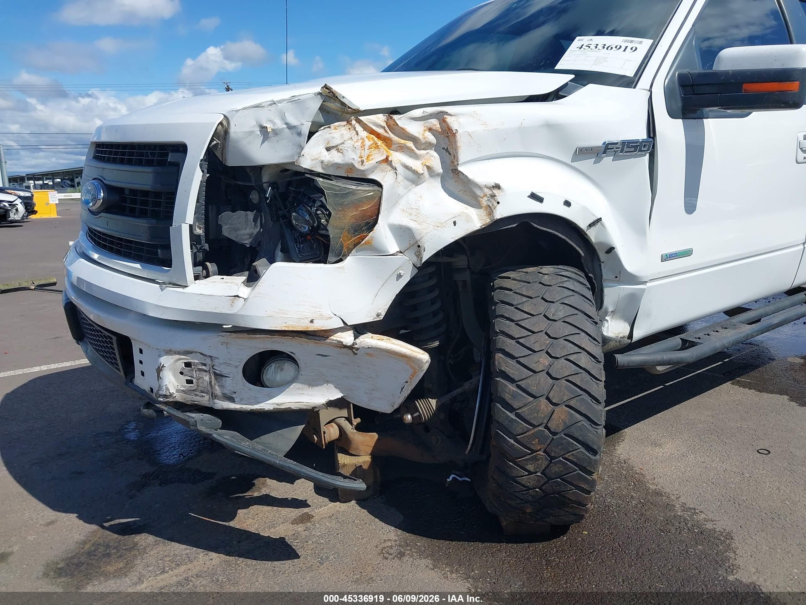2013 Ford F-150 Fx4 White vin: 1FTFW1ET4DKF26546