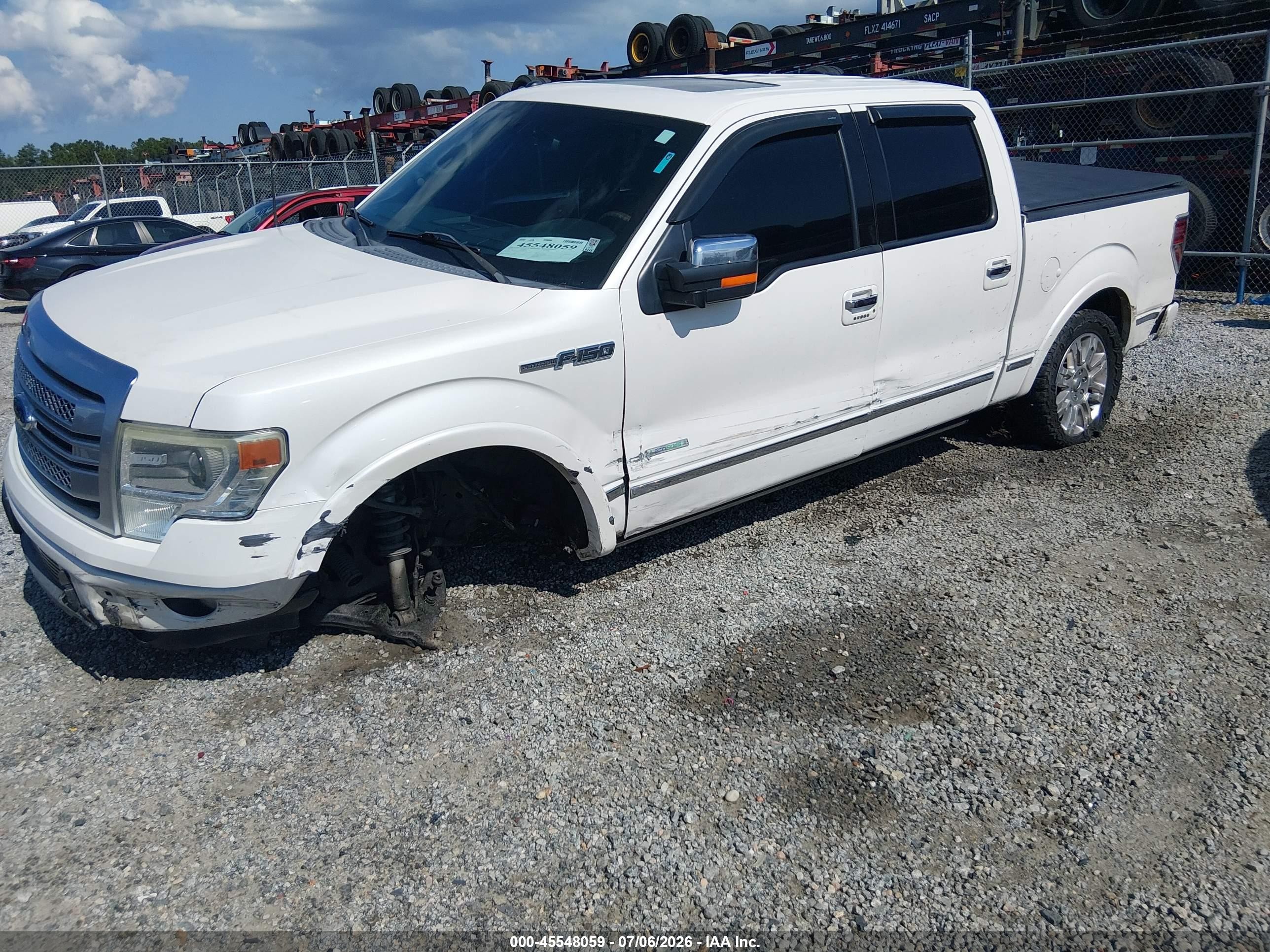 2014 Ford F-150 Platinum White vin: 1FTFW1ET4EFB06487