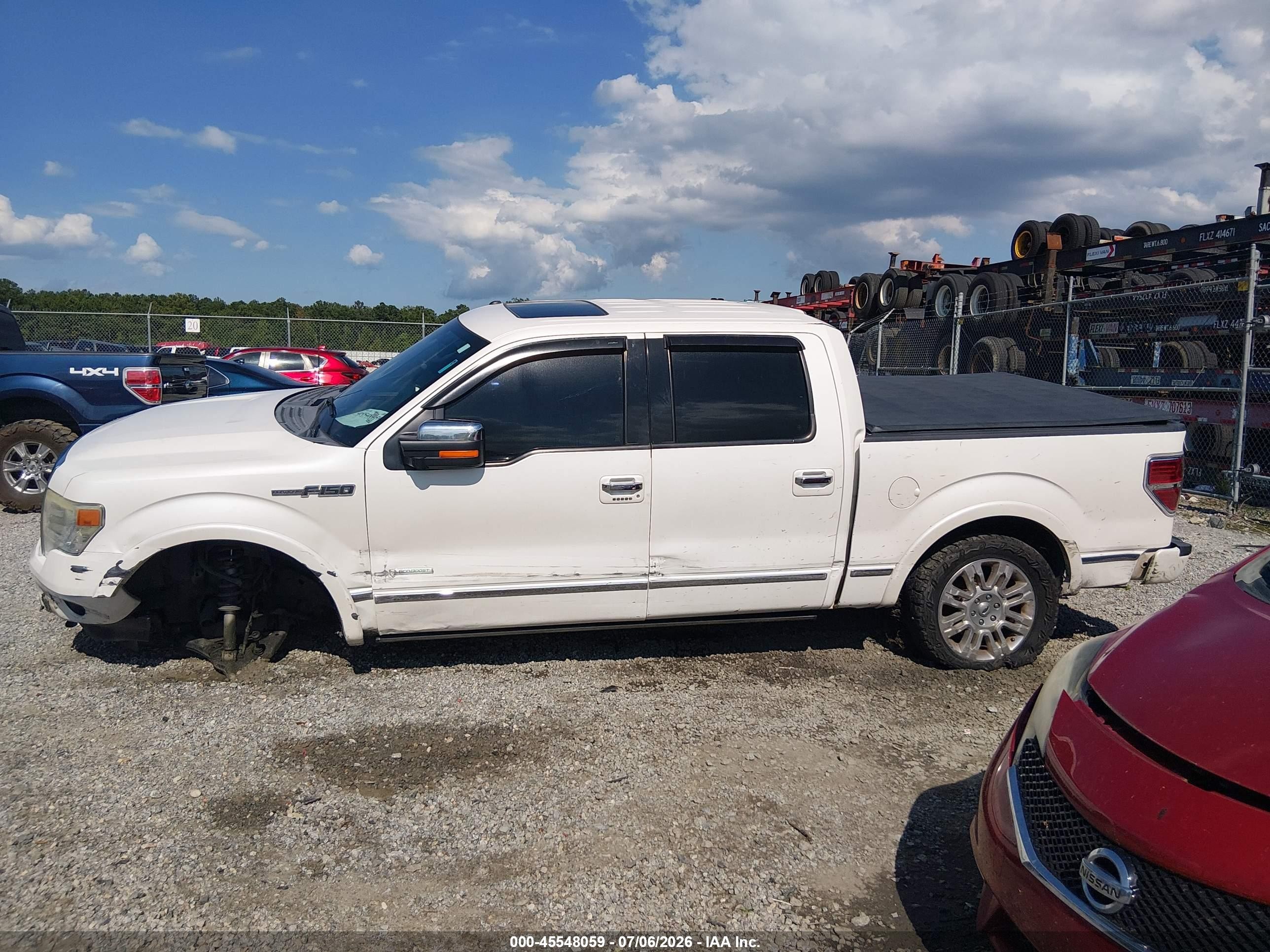 2014 Ford F-150 Platinum White vin: 1FTFW1ET4EFB06487
