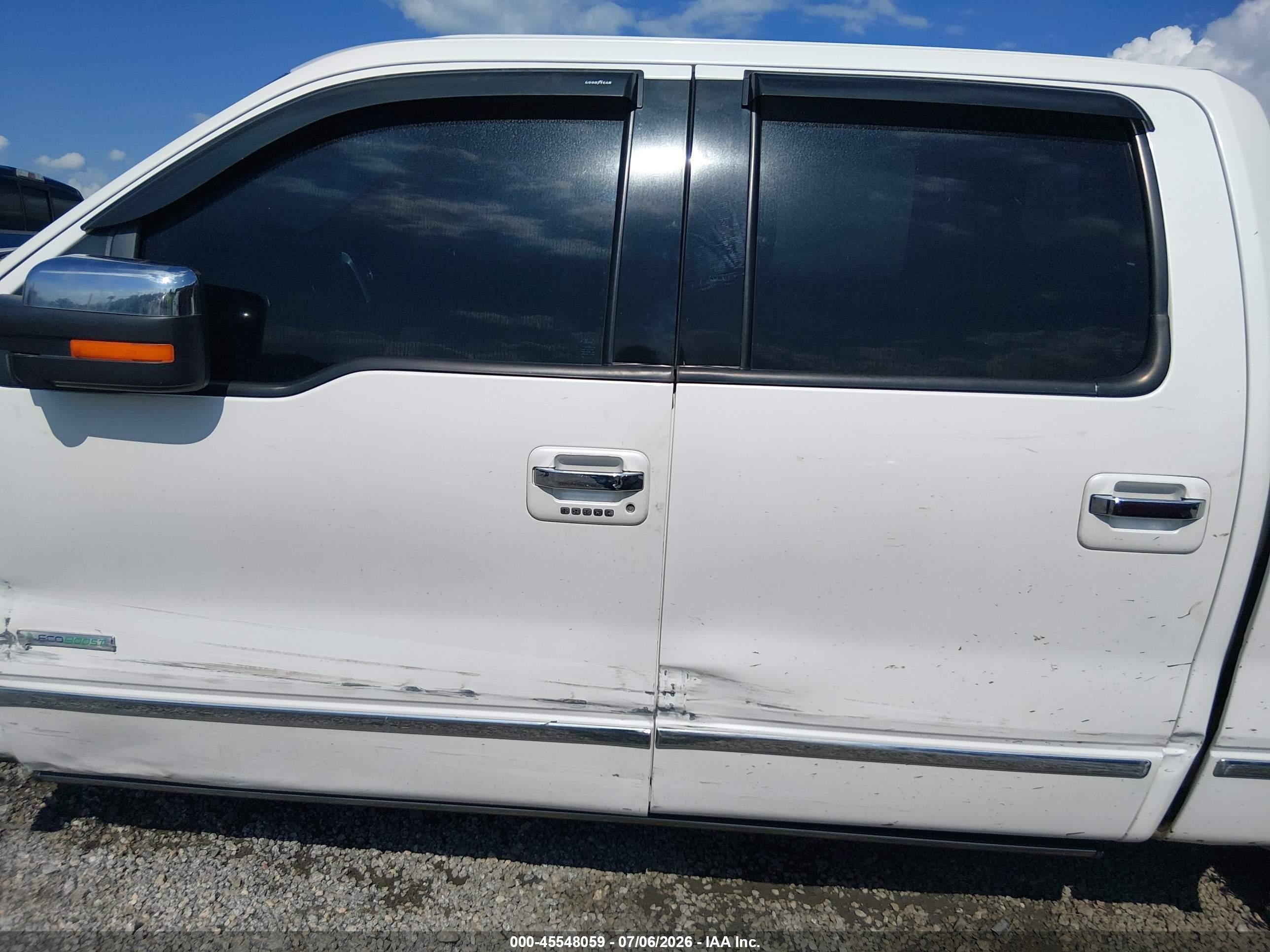 2014 Ford F-150 Platinum White vin: 1FTFW1ET4EFB06487
