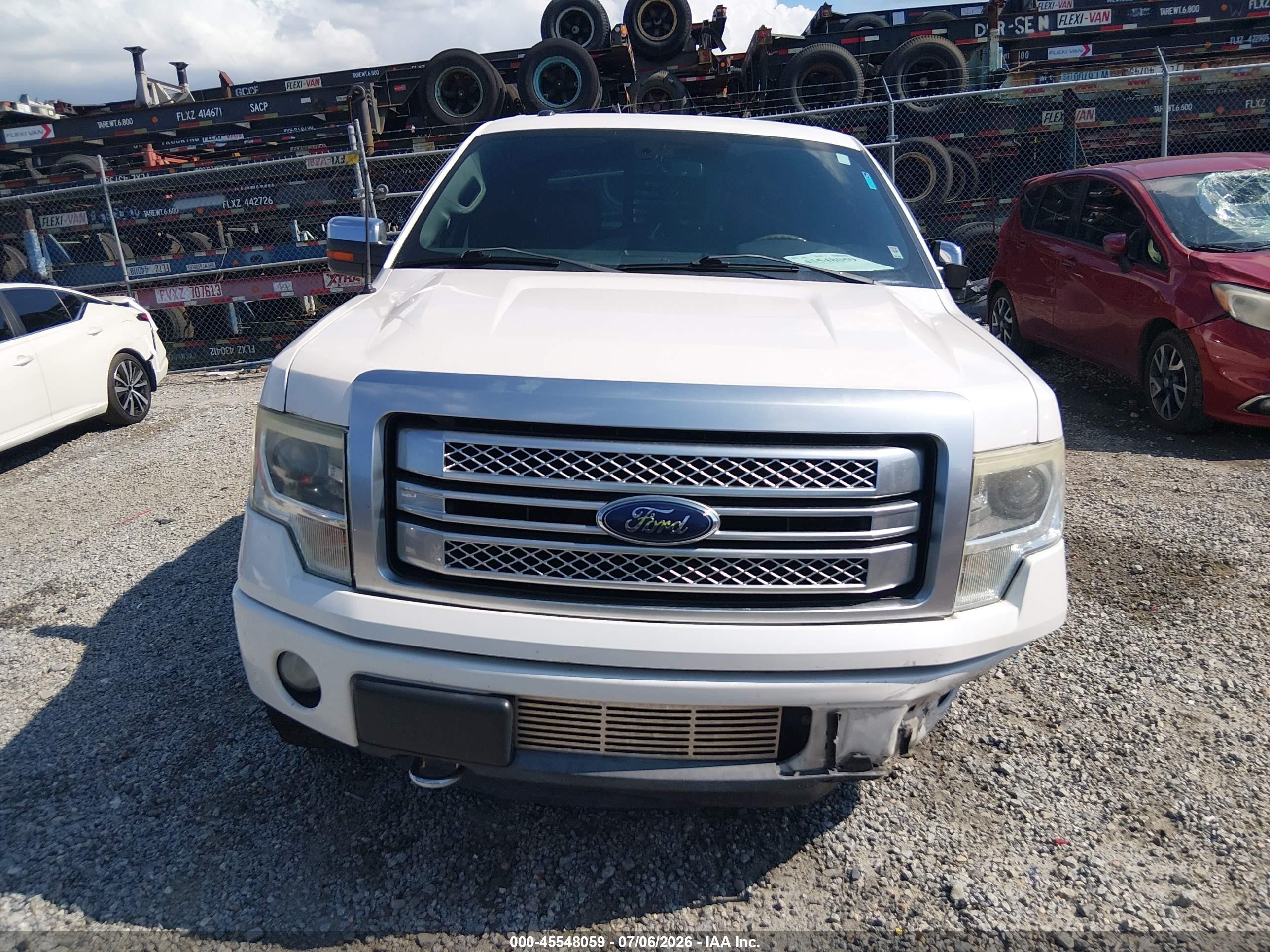 2014 Ford F-150 Platinum White vin: 1FTFW1ET4EFB06487