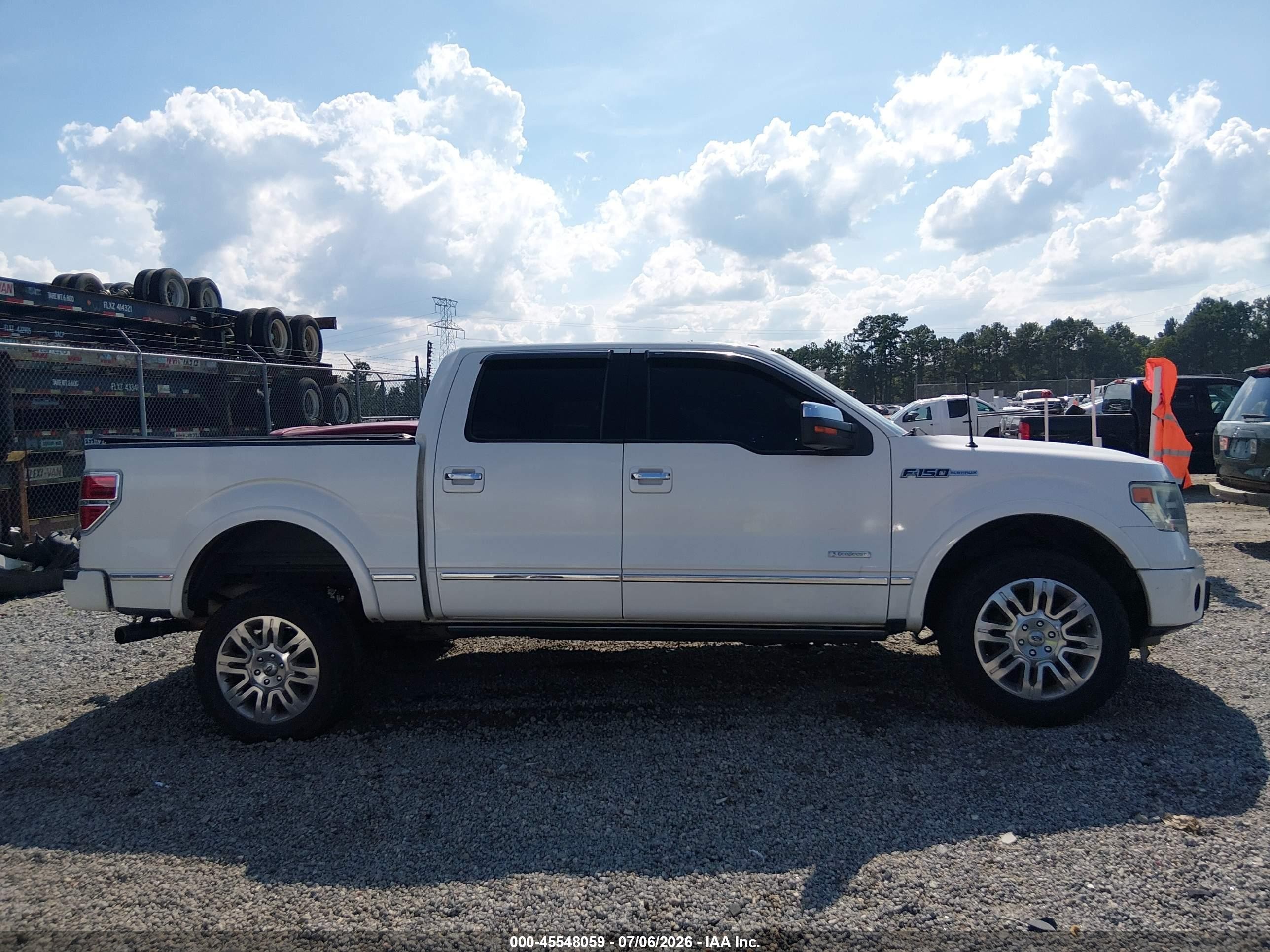 2014 Ford F-150 Platinum White vin: 1FTFW1ET4EFB06487