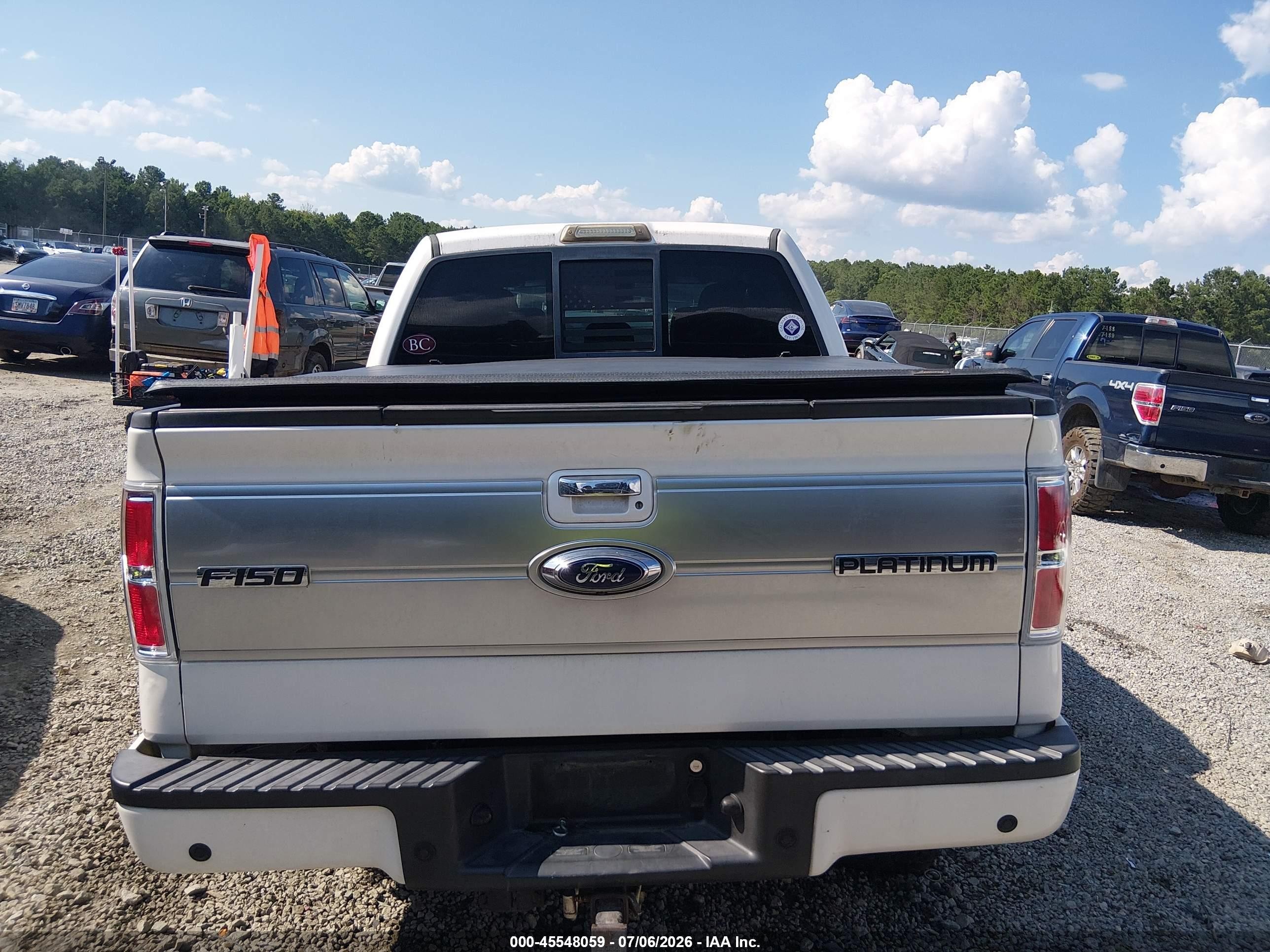 2014 Ford F-150 Platinum White vin: 1FTFW1ET4EFB06487