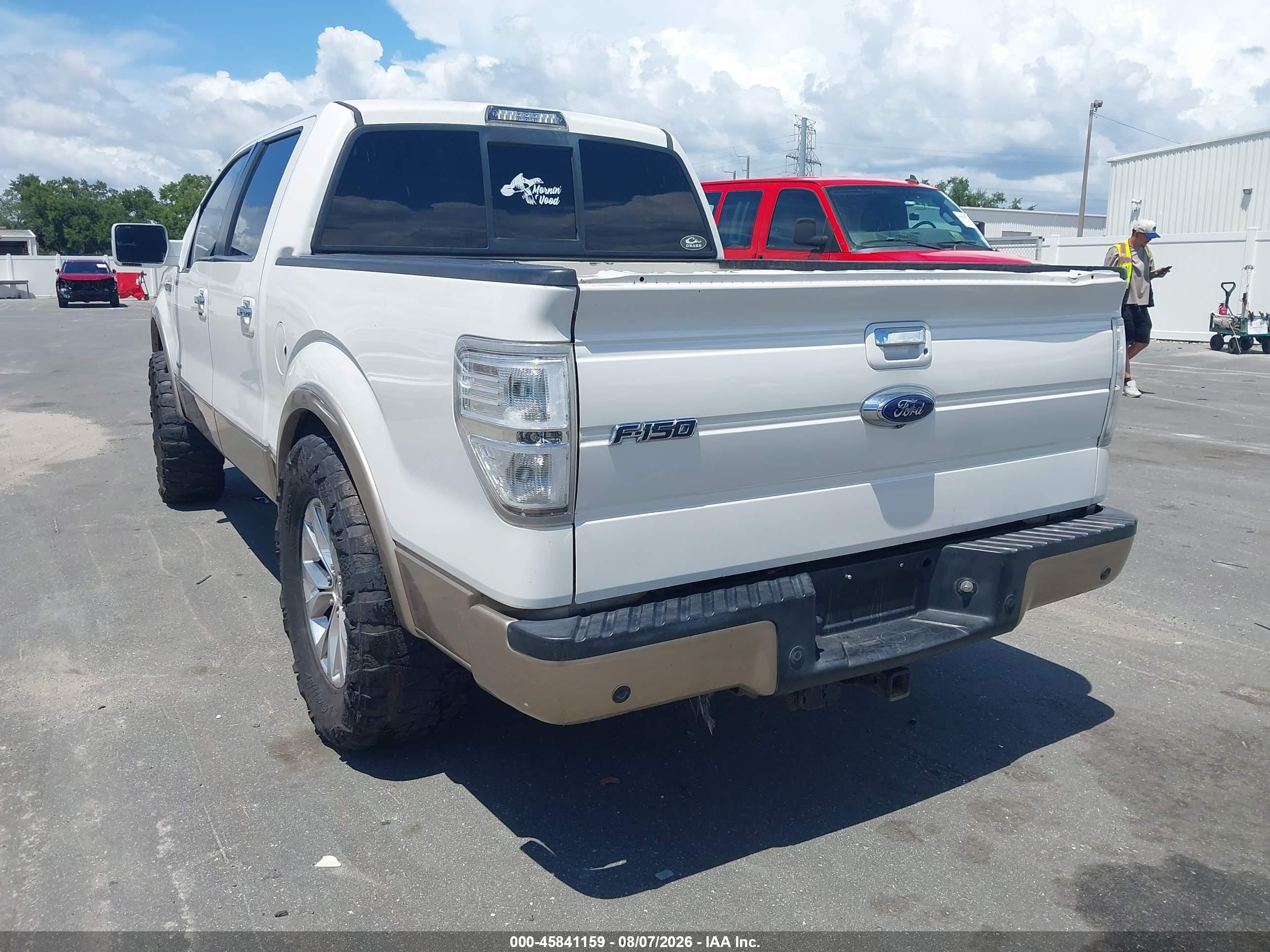 2014 Ford F-150 Lariat White vin: 1FTFW1ET4EFB07445