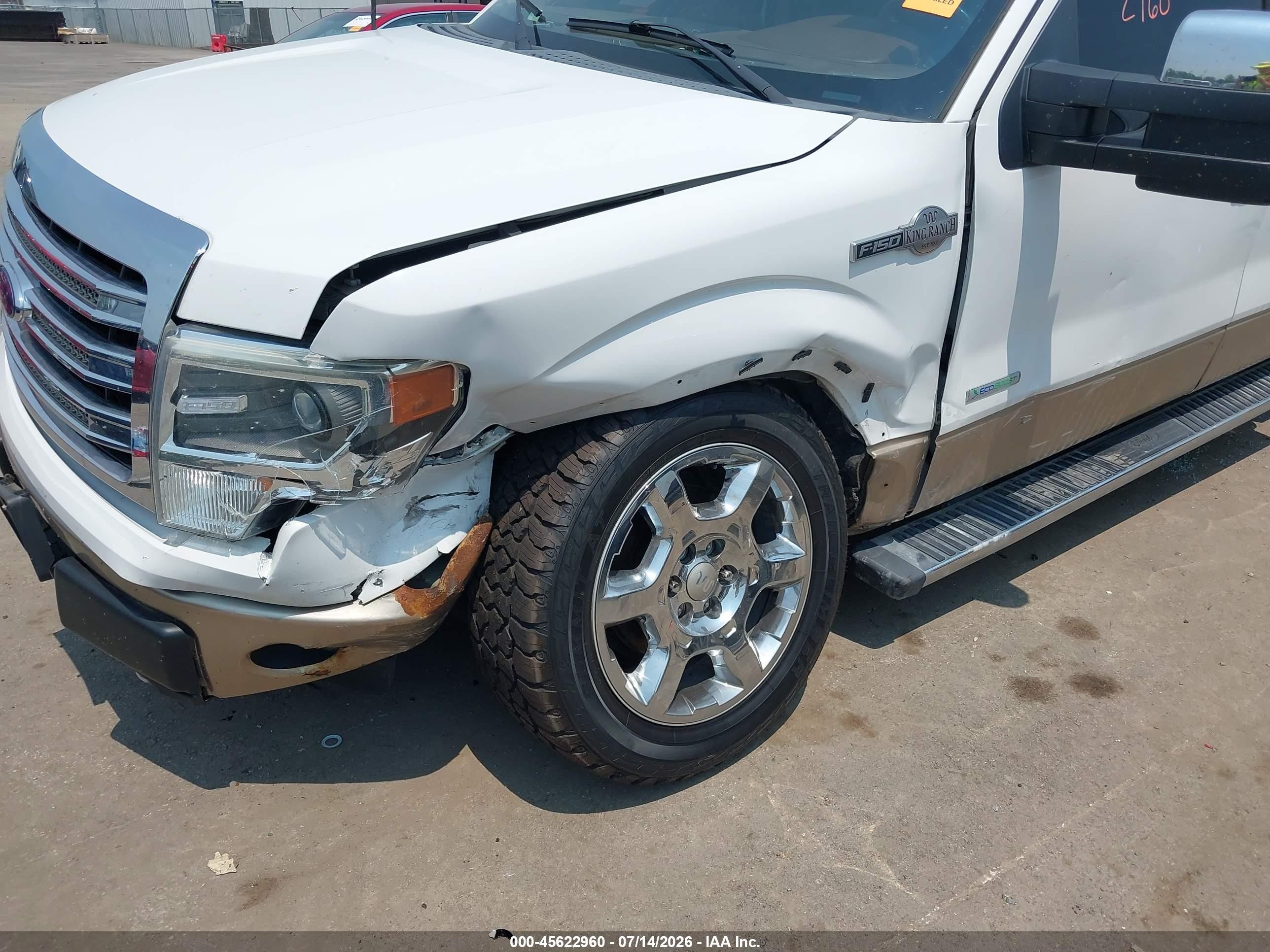 2014 Ford F-150 King Ranch White vin: 1FTFW1ET4EKD99525