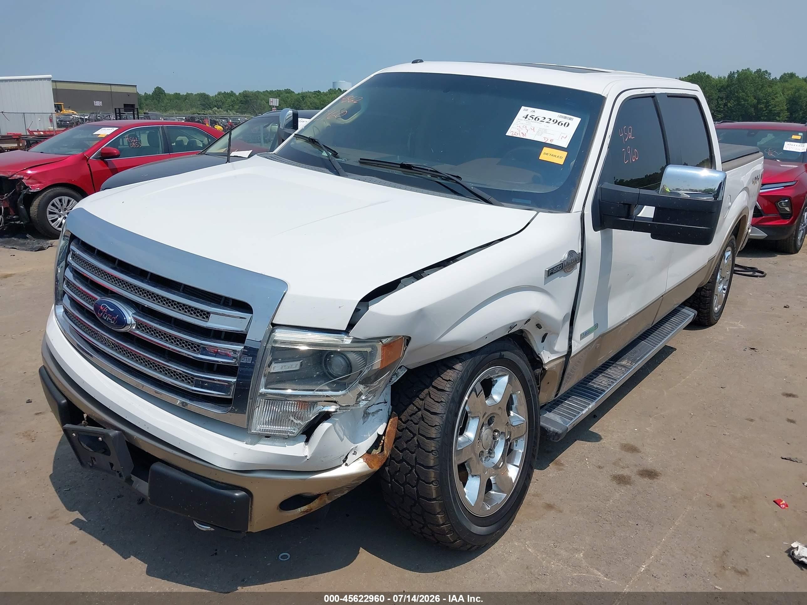 2014 Ford F-150 King Ranch White vin: 1FTFW1ET4EKD99525