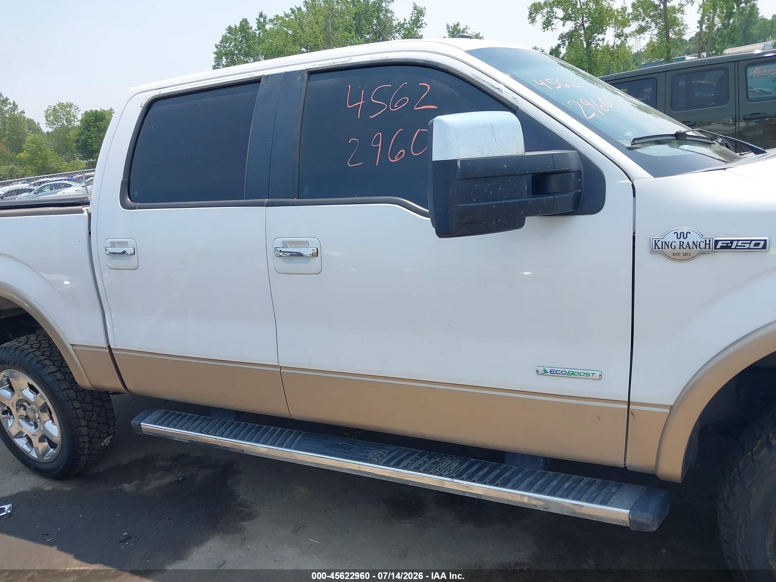 2014 Ford F-150 King Ranch White vin: 1FTFW1ET4EKD99525