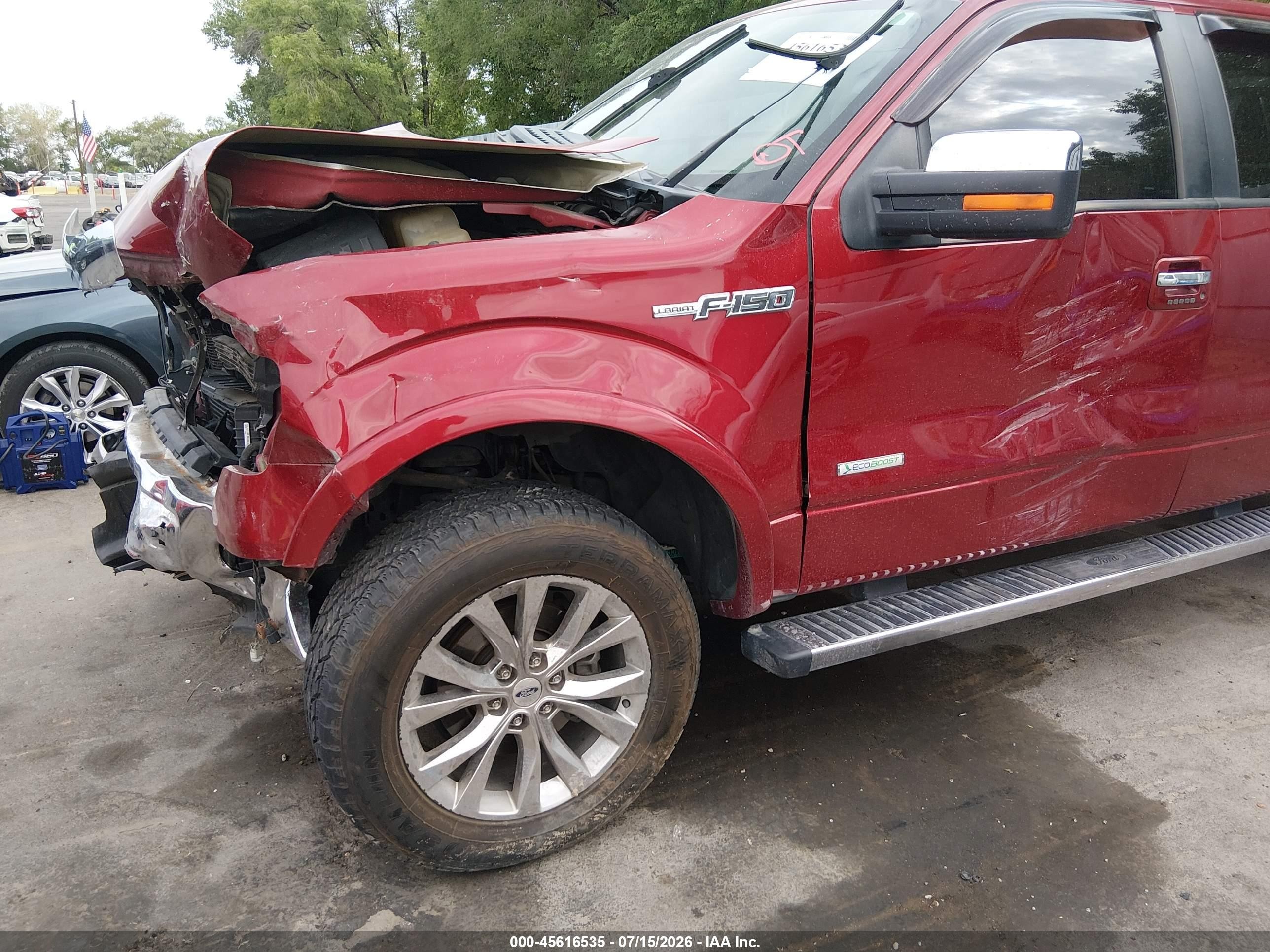 2014 Ford F-150 Lariat Red vin: 1FTFW1ET4EKF08145
